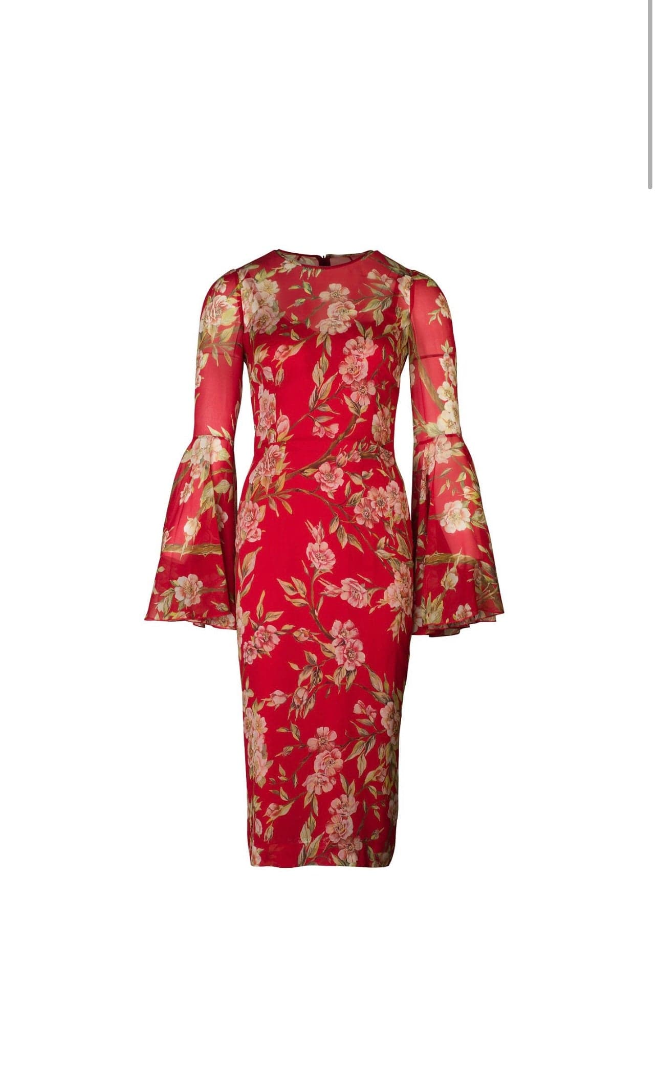 LuxuryPromise DOLCE & GABBANA Floral Print Bell-Sleeve Midi