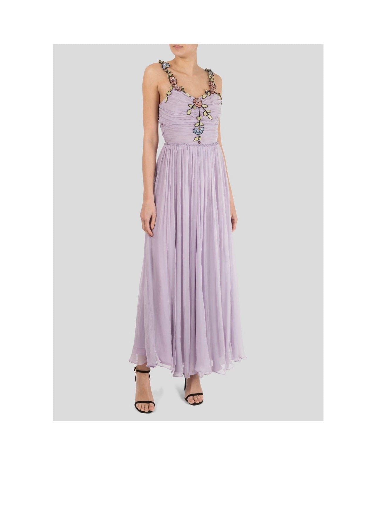 LuxuryPromise Gucci Silk Chiffon Embroidered Gown