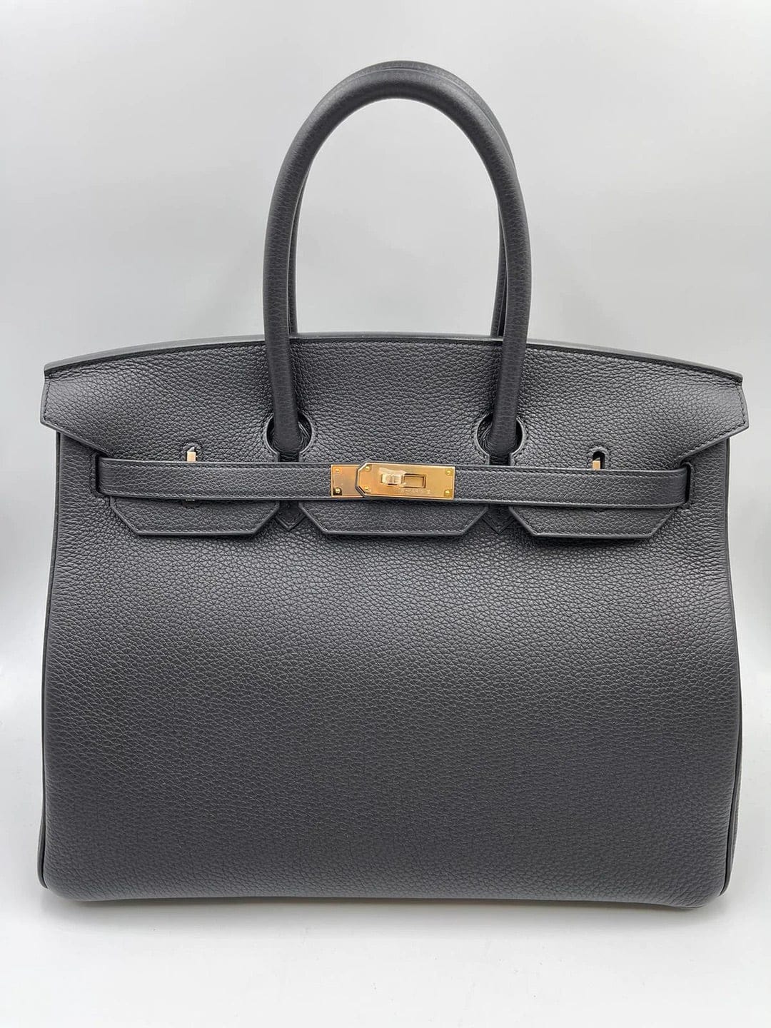 Hermes black birkin 35 gold hardware