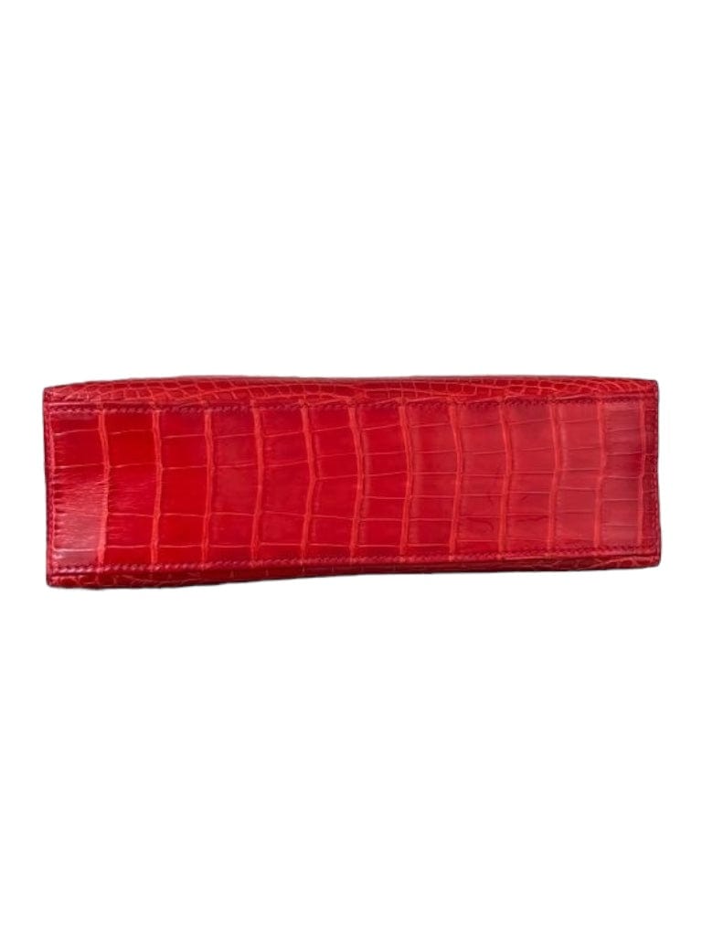 LuxuryPromise Hermes Kelly Pochette Geranium Shiny Alligator PBHW #P MPD0002