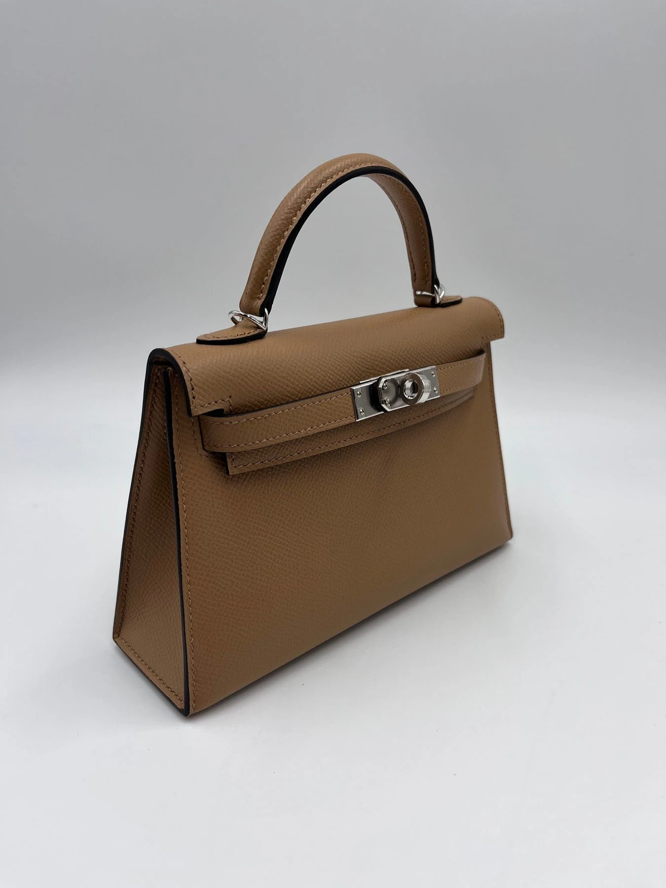 HERMÈS MINI KELLY II 20CM CHAI Epsom Leather with Palladium Hardware