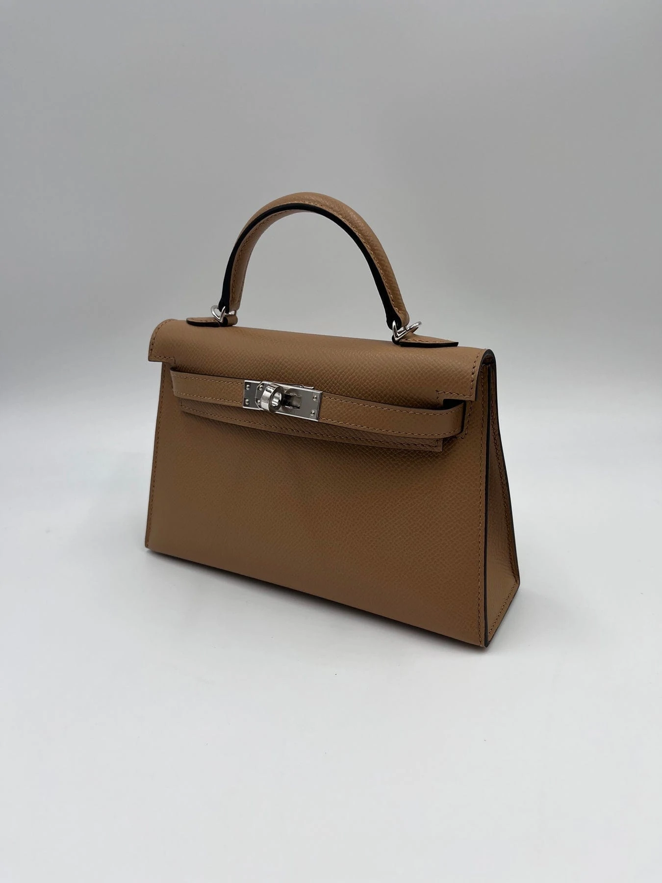 HERMÈS MINI KELLY II 20CM CHAI Epsom Leather with Palladium Hardware