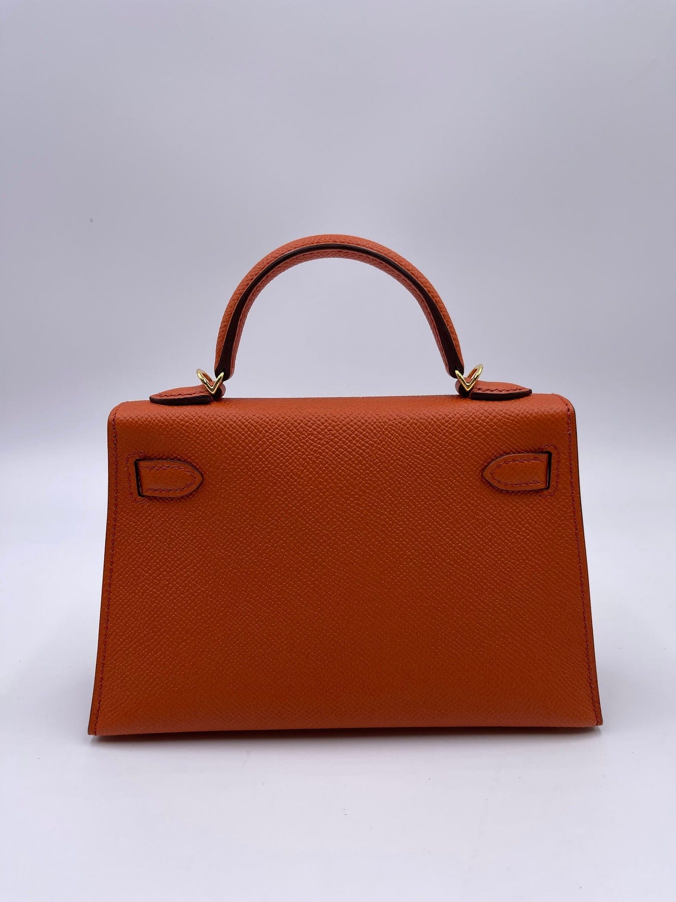 HERMÈS MINI KELLY II 20CM TERRE BATTUE Epsom Leather with Gold Hardware