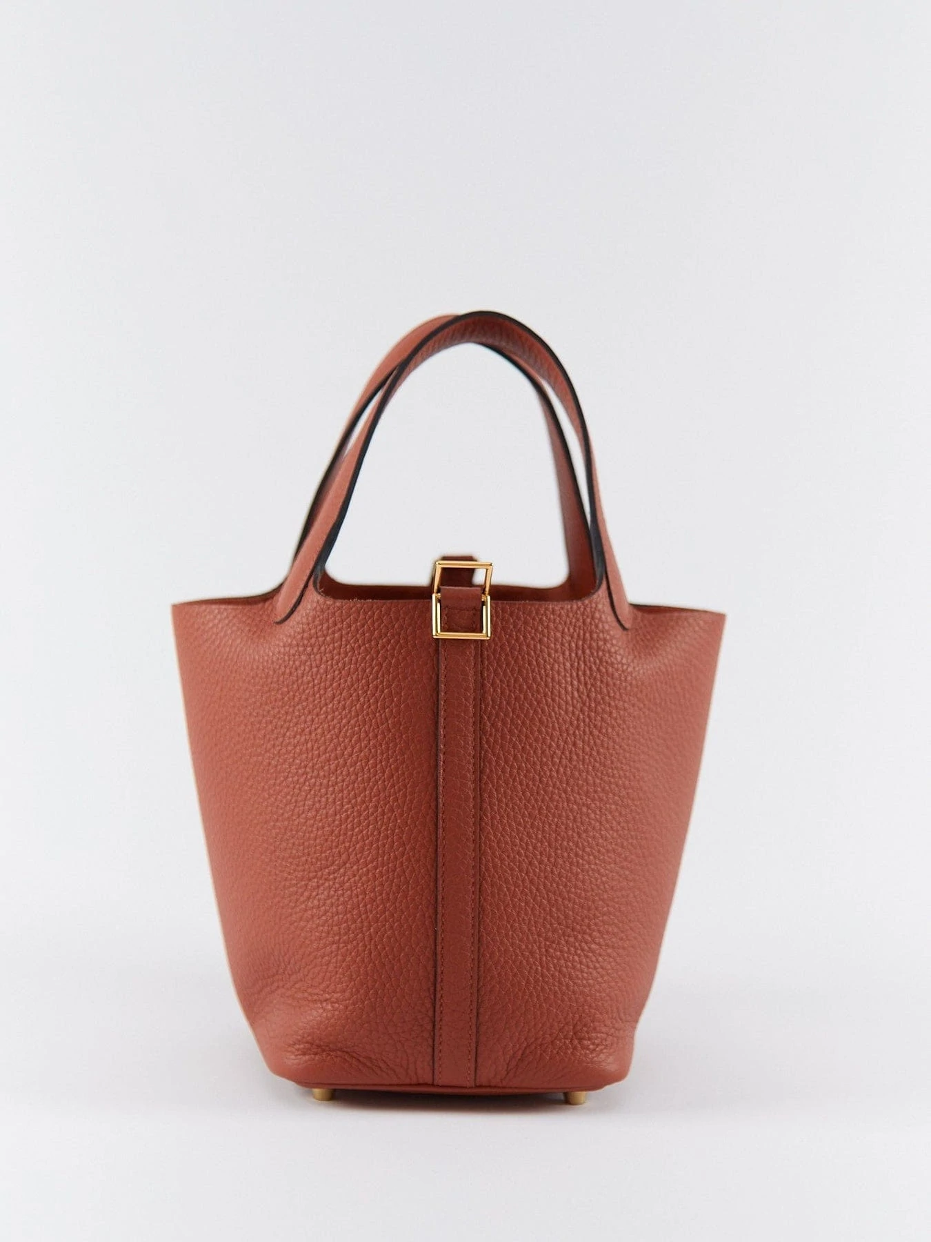 HERMÈS PICOTIN 18CM CUIVRE Clemence Leather with Gold Hardware