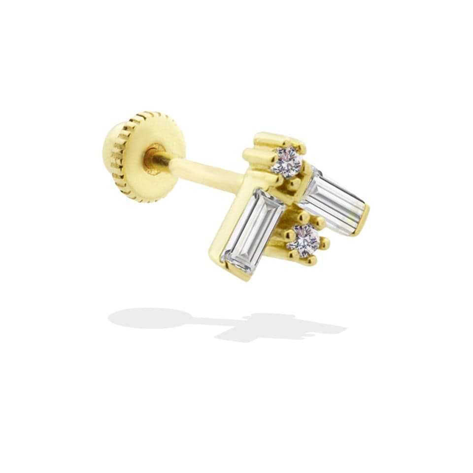 LuxuryPromise 14 Karat Gold Burlington Labret Earring QOAH17