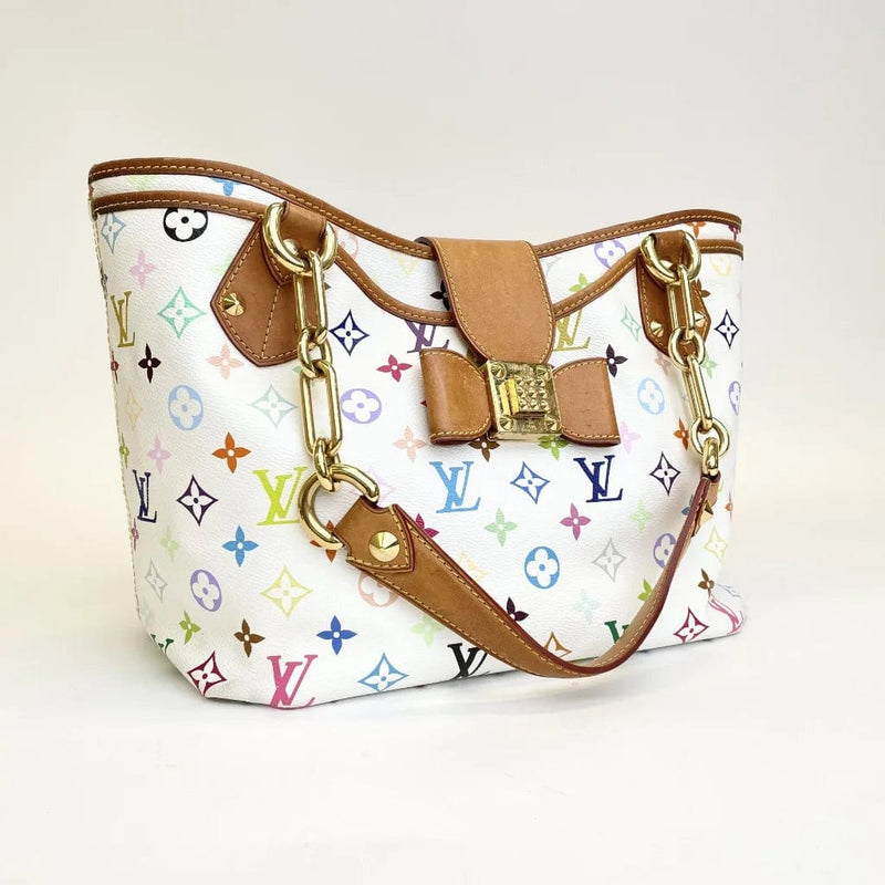 LOUIS VUITTON Annie GM Multicolor Monogram Canvas Shoulder Bag Black