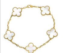 LuxuryPromise Van Cleef Arpels Vintage Alhambra Mother of Pearl Bracelet 18K YG 750 90221370