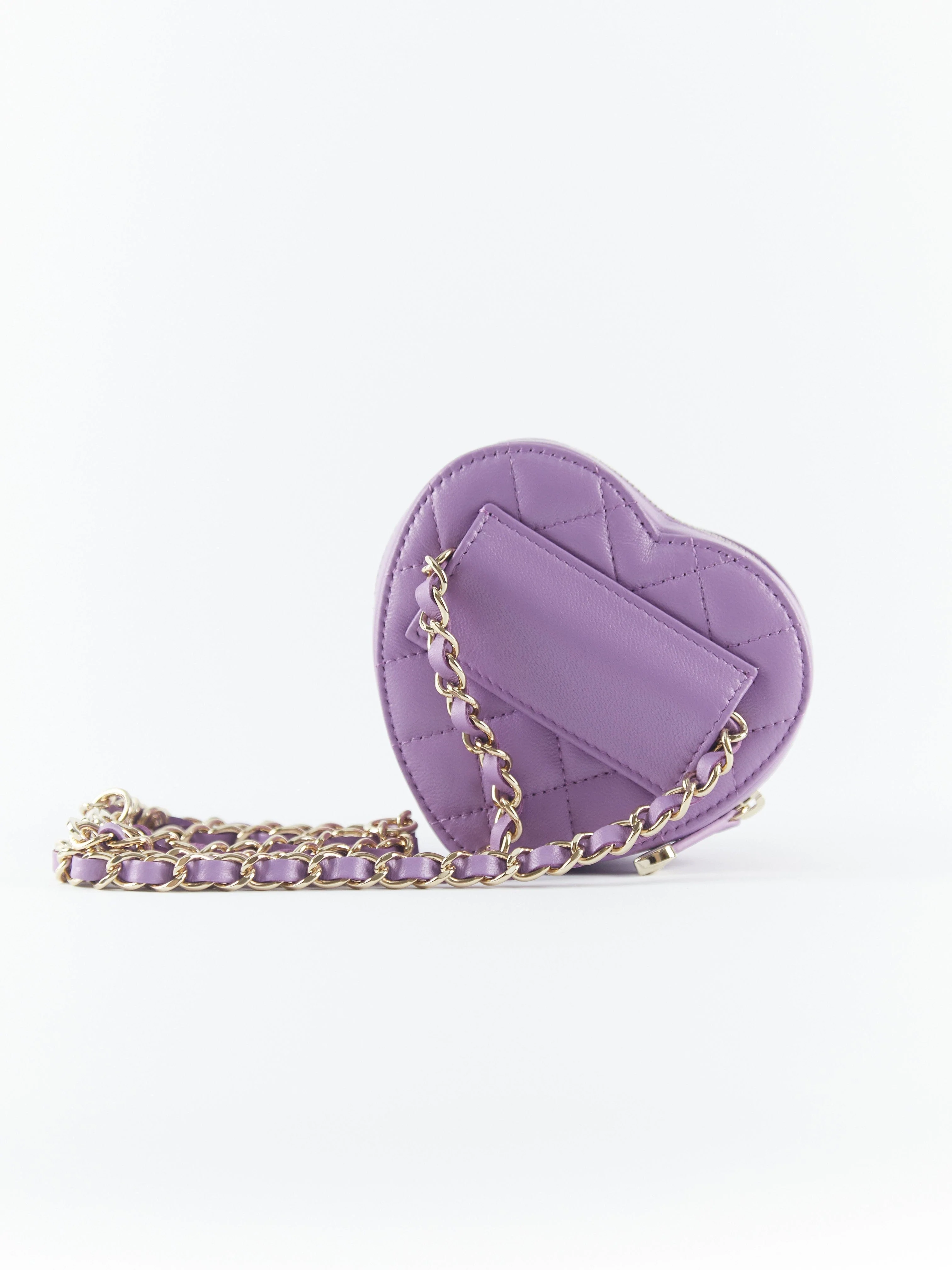 CHANEL HEART BELT BAG Purple