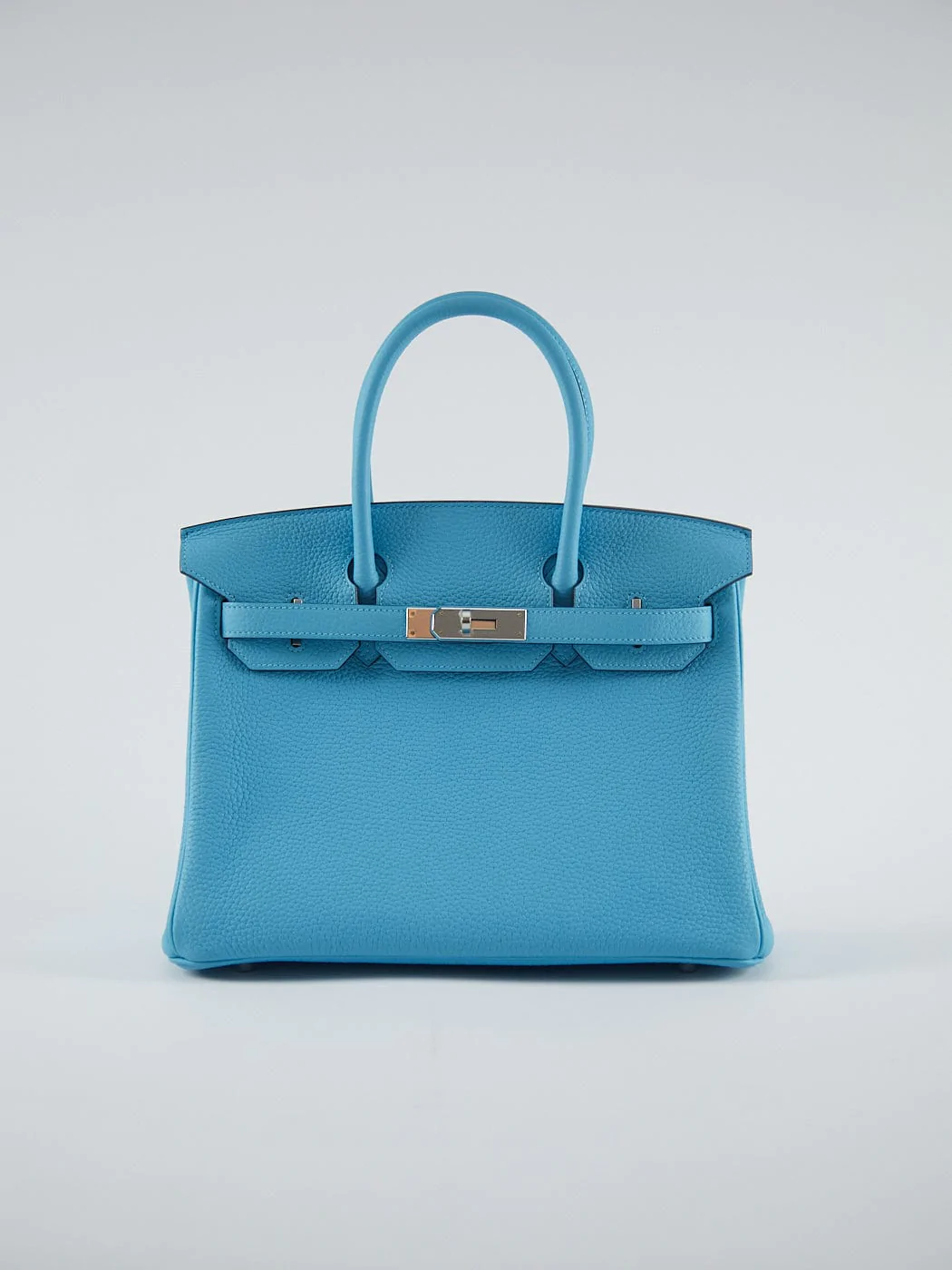 HERMÈS BIRKIN 30CM BLUE DU NORD Togo Leather with Palladium Hardware