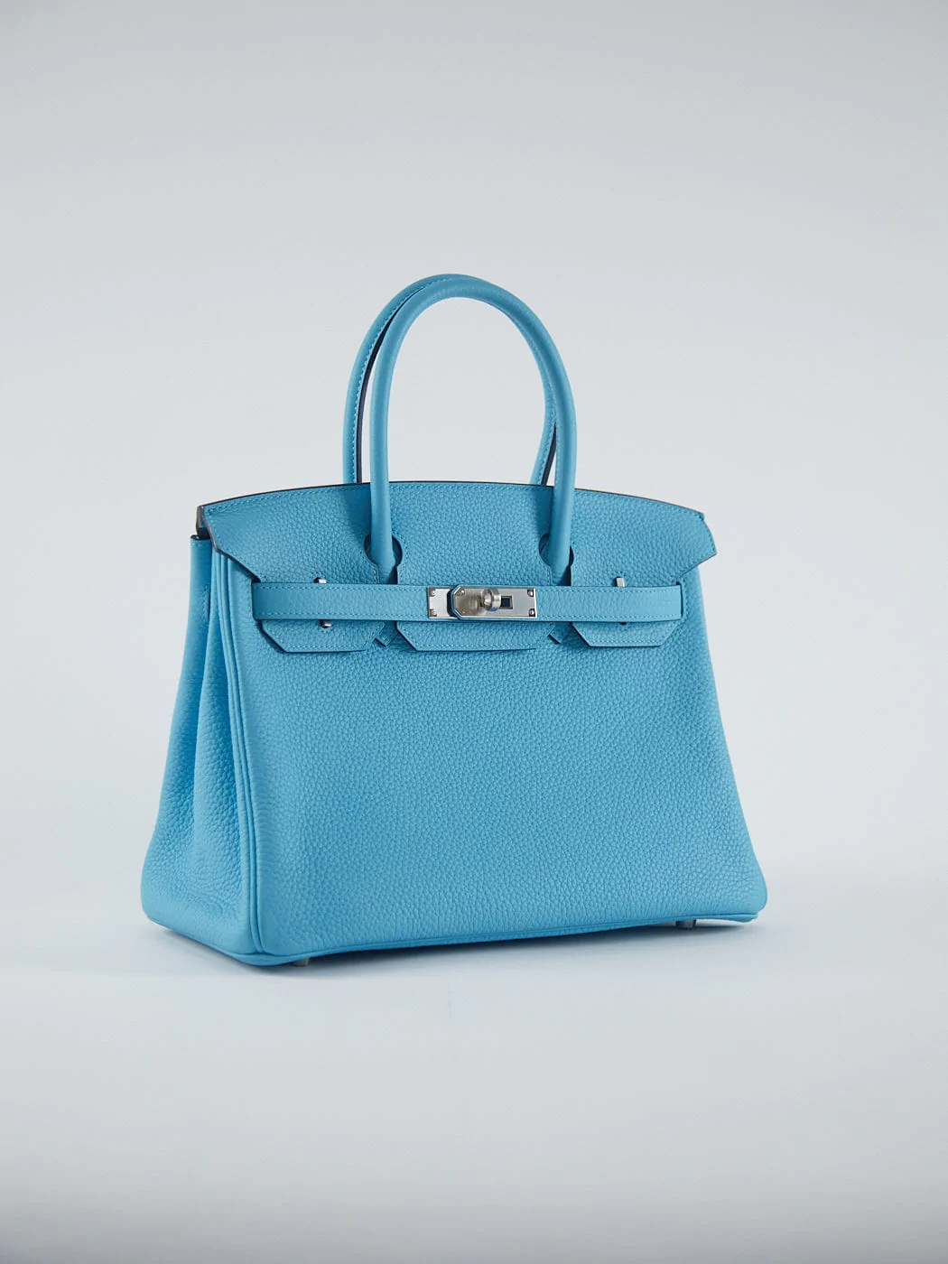 HERMÈS BIRKIN 30CM BLUE DU NORD Togo Leather with Palladium Hardware