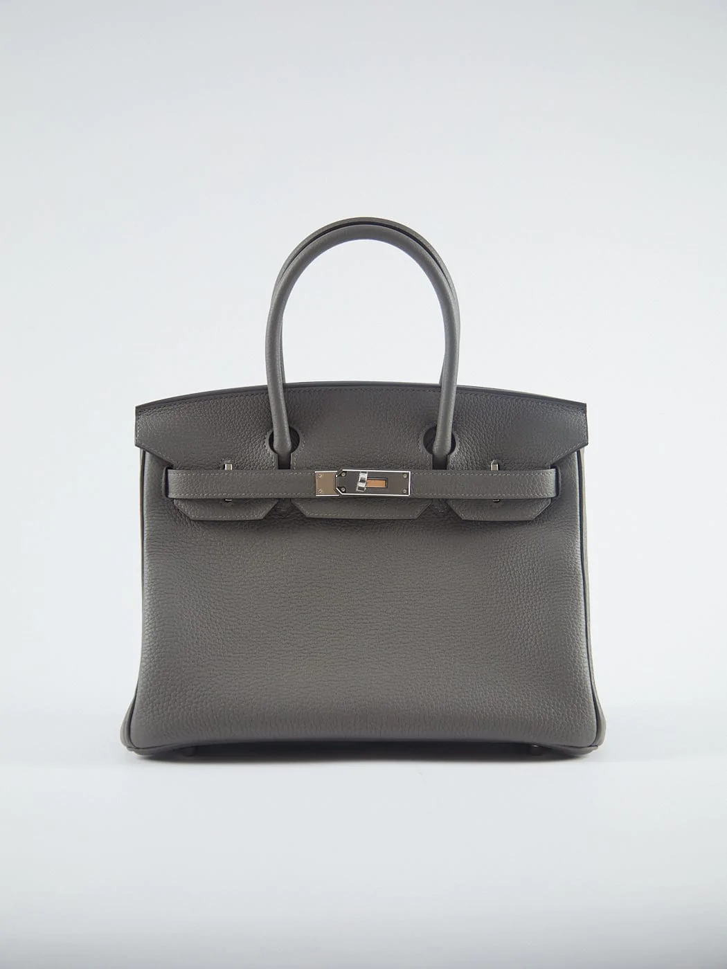 HERMÈS BIRKIN 30CM GRIS MEYER Togo Leather with Palladium Hardware