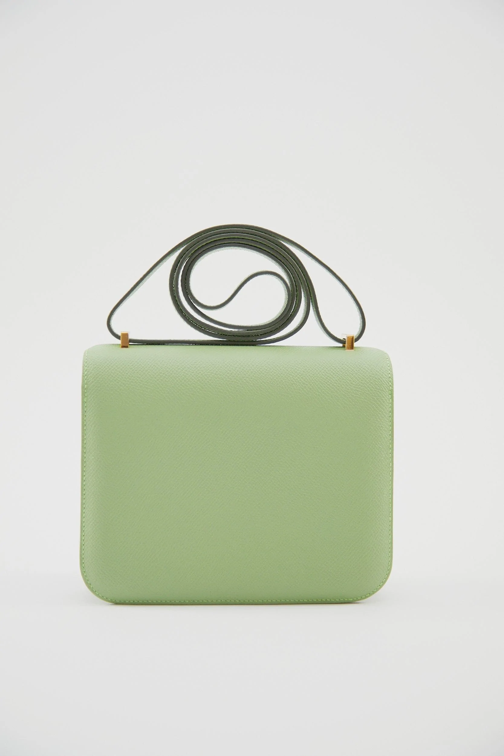 HERMÈS CONSTANCE 18CM VERT CRIQUET Epsom Leather with Gold Hardware