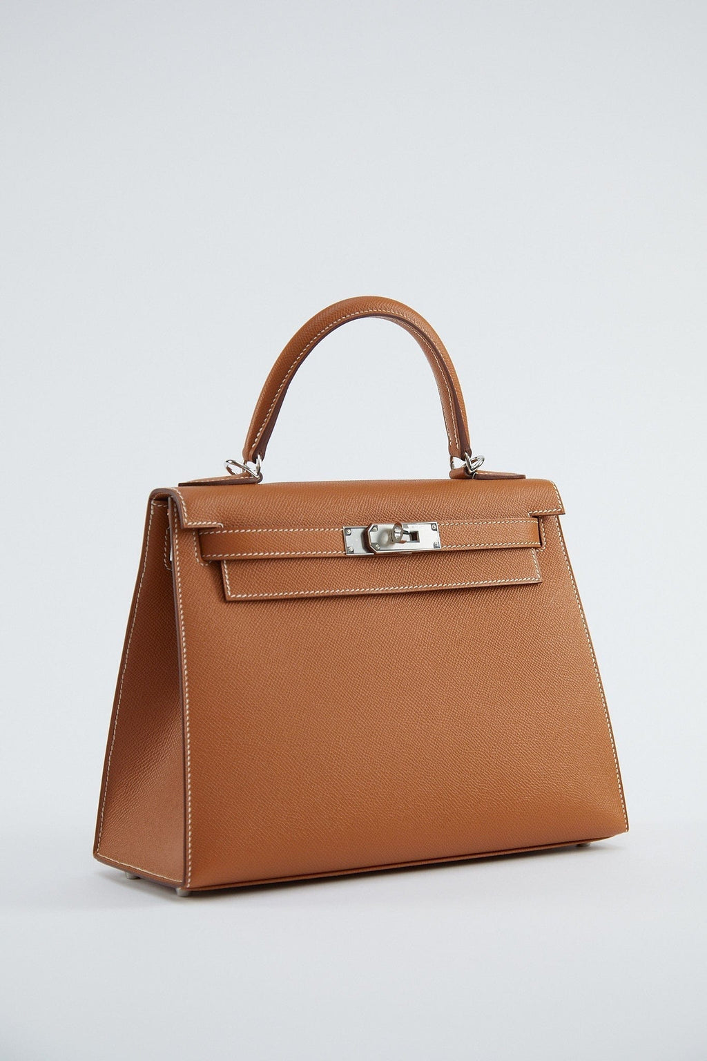 Hermes Kelly Mini Pochette Bag Epsom Leather Palladium Hardware In