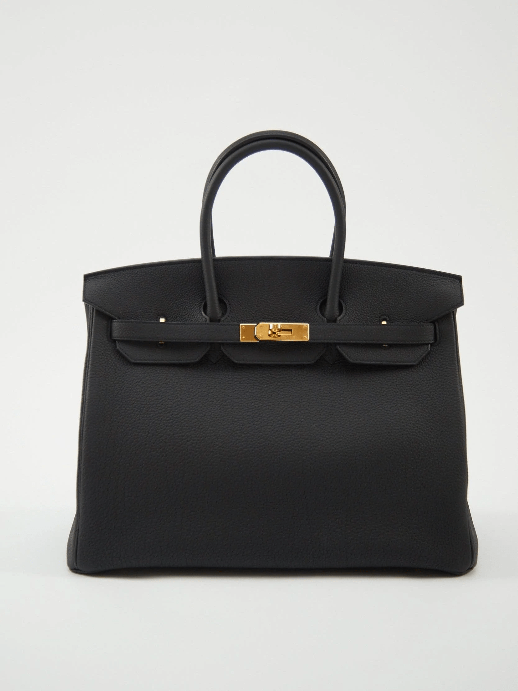 LuxuryVault 35cm Hermès Birkin in Black Togo Leather with Gold Hardware C Stamp -01B35694