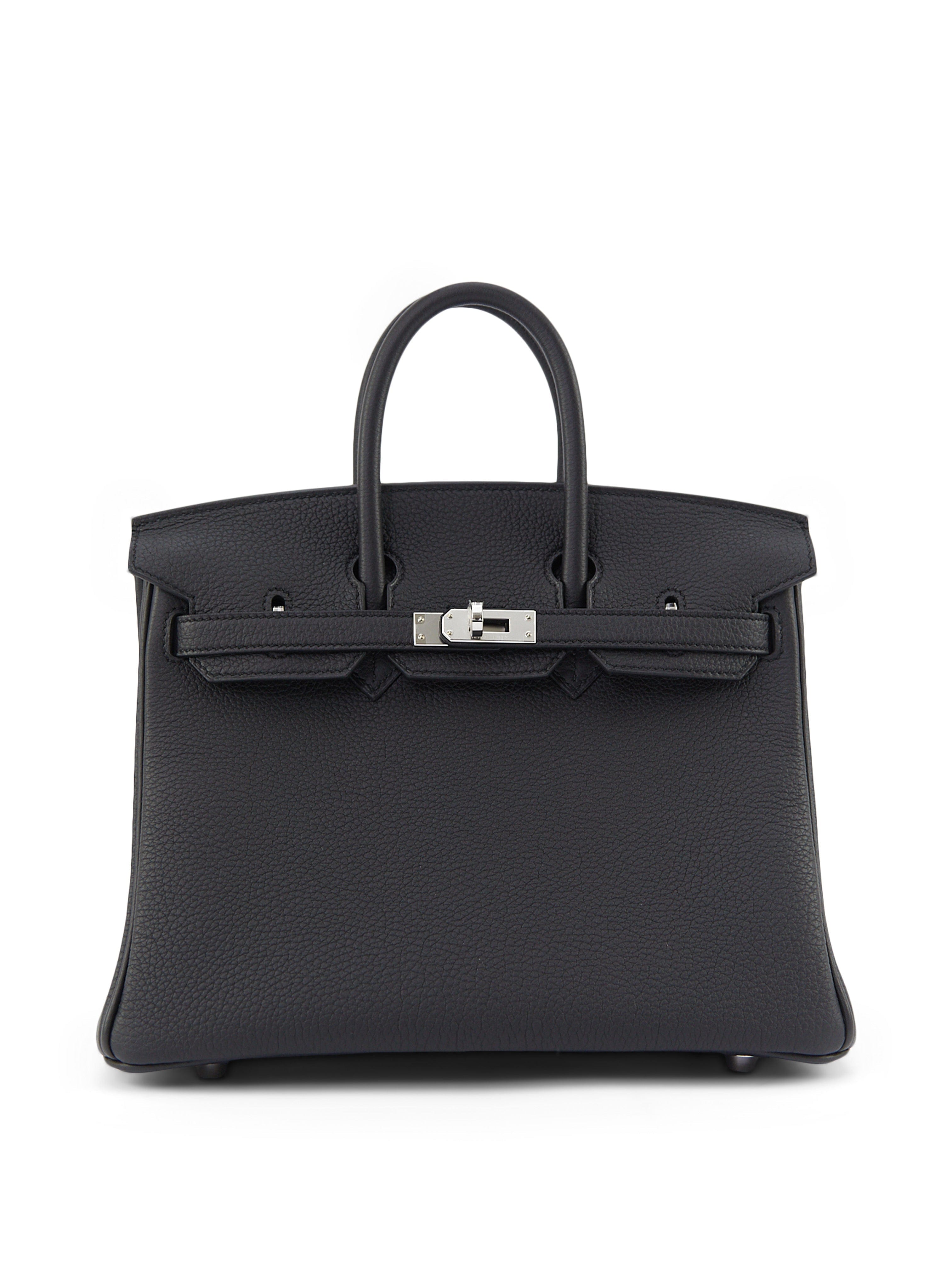 LuxuryVault HERMÈS BIRKIN 25CM BLACK Togo Leather with Palladium Hardware