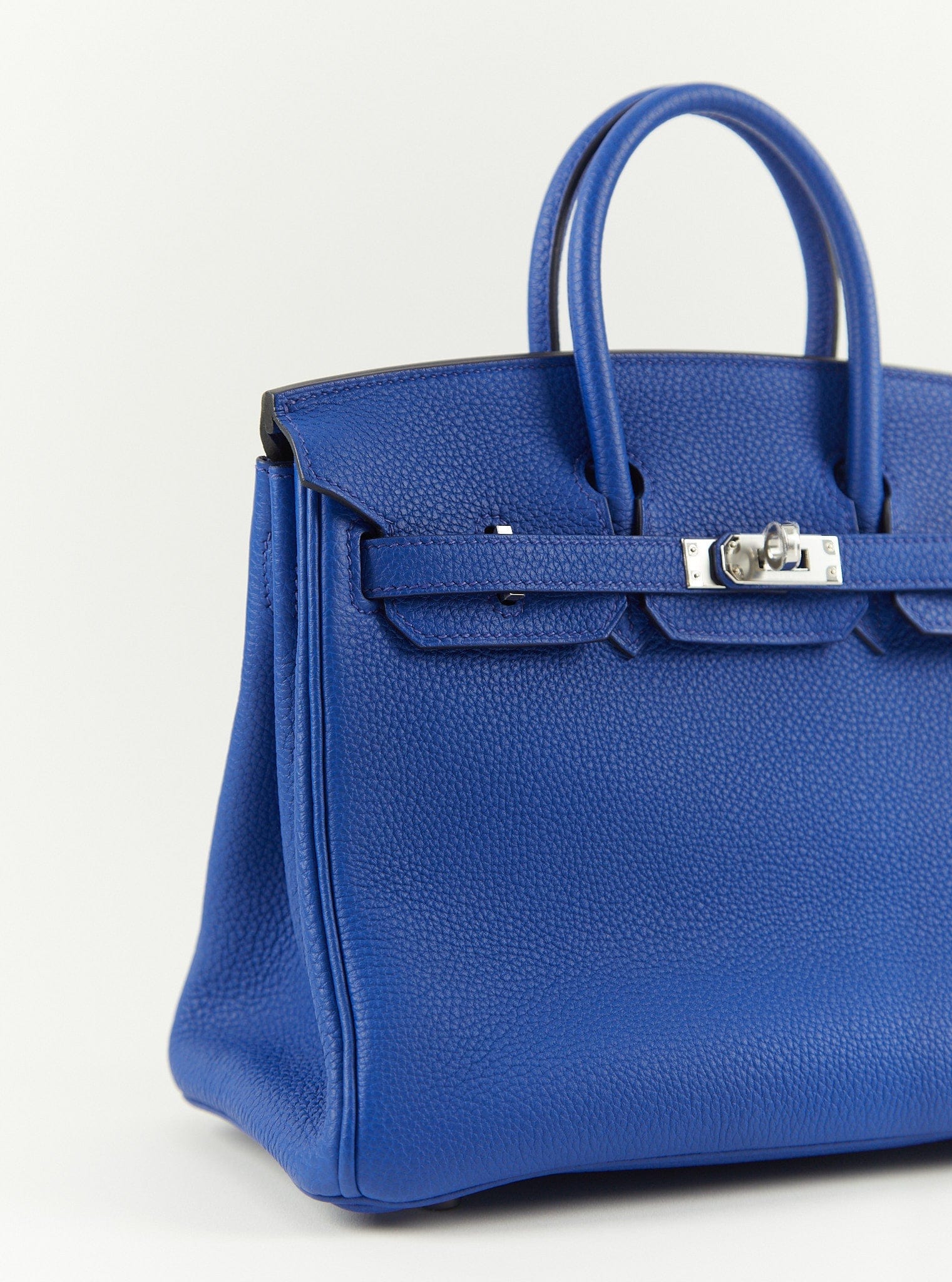 LuxuryVault HERMÈS BIRKIN 25CM BLUE ROYAL Togo Leather with Palladium Hardware