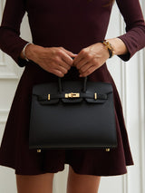 LuxuryVault HERMÈS BIRKIN 25CM SELLIER BLACK Epsom Leather with Gold Hardware