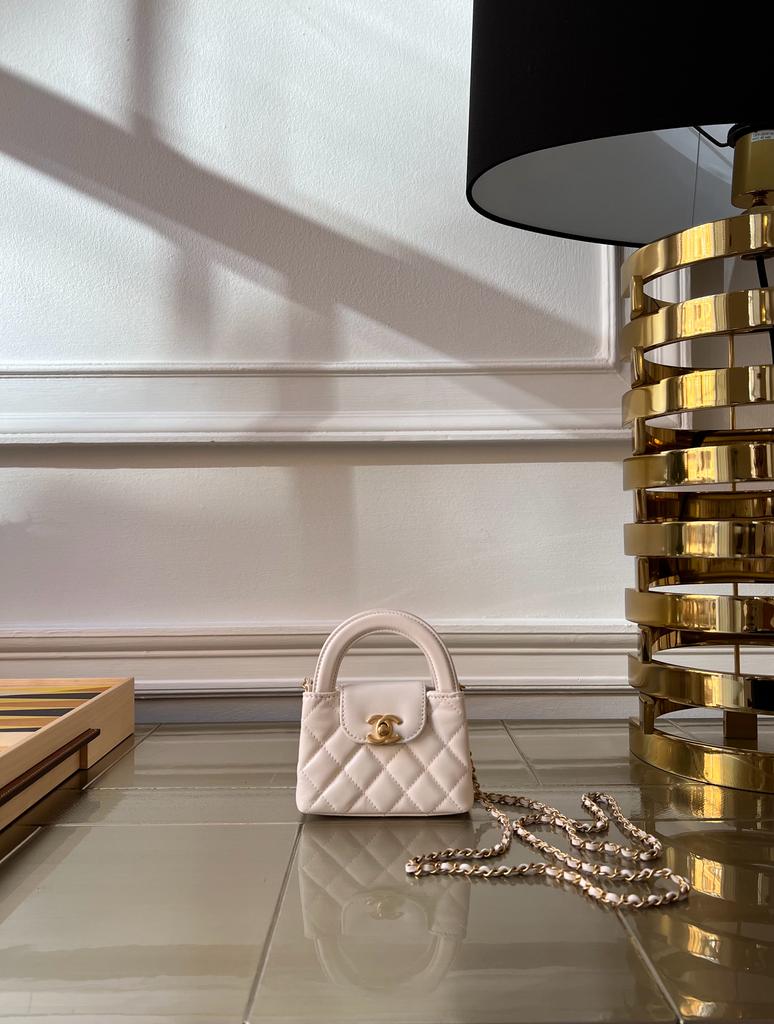 Chanel Latest CF Handle Gold Tone Lambskin leather Bag