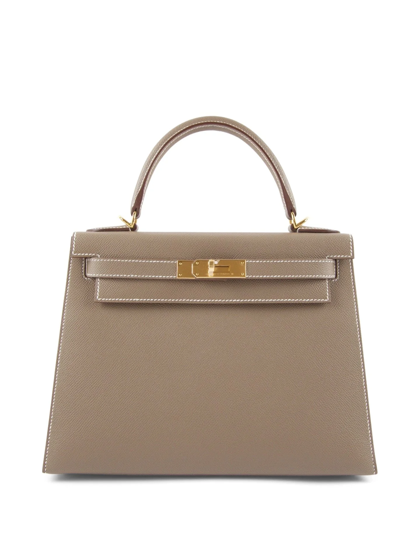 HERMÈS KELLY 28CM ETOUPE Epsom Leather with Gold Hardware