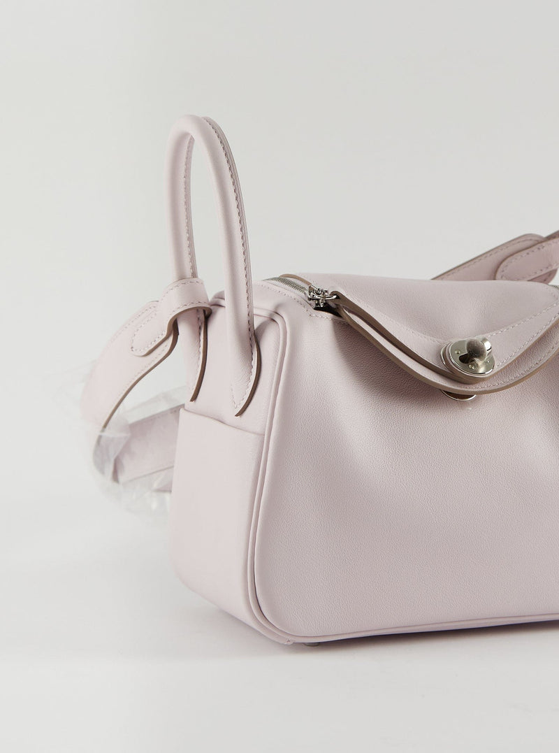 Mini Lindy 20 Verso in Mauve Pale and Gold Swift Leather in