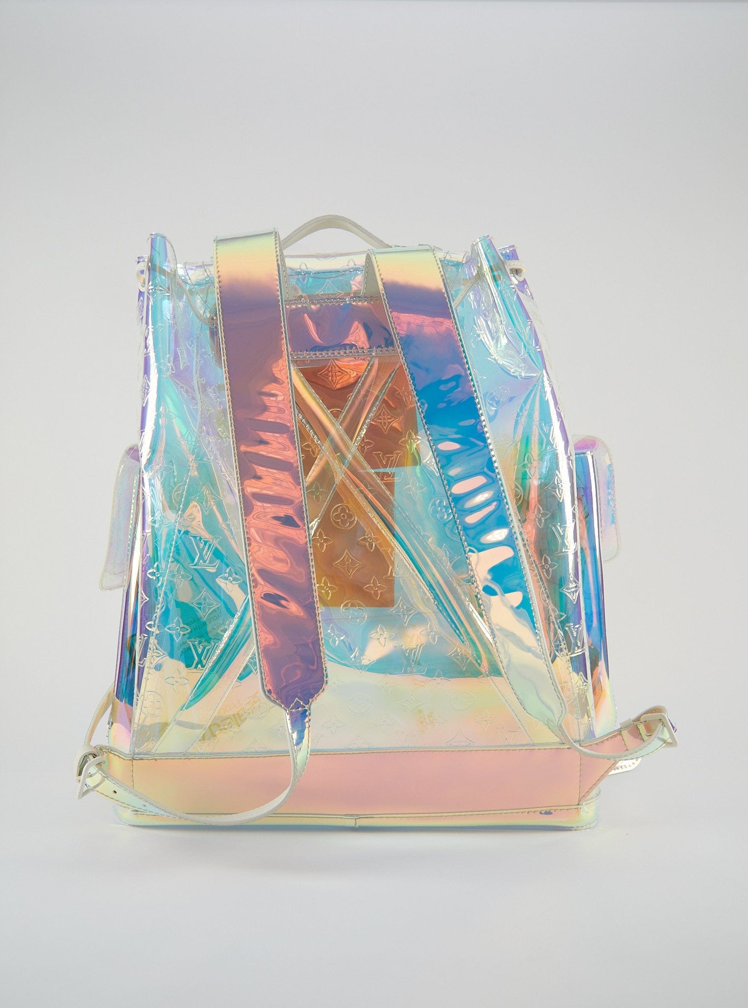 iridescent louis vuitton backpack PVC Monogram Christopher GM Prism 1872685 FASHIONPHILE Iridescent Backpack Prism Christopher Backpack
