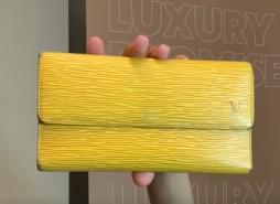 Louis Vuitton Epi Leather Sarah Wallet Mustard