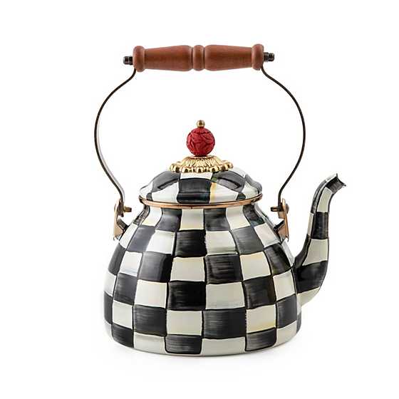 Mac Kenzie-Childs Courtly Check Enamel Tea Kettle - 2 Quart AGC1548