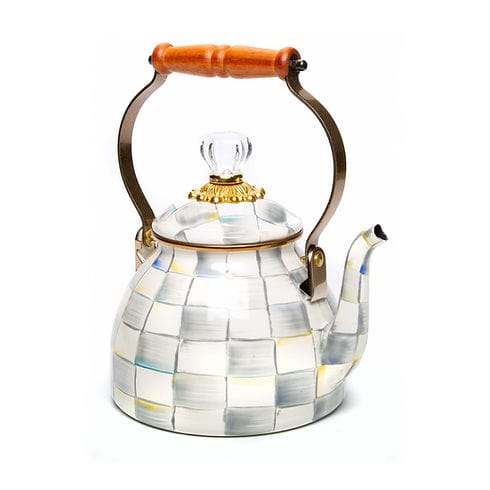 Mac Kenzie-Childs Sterling Check Enamel Tea Kettle – 2 Quart AGC1527