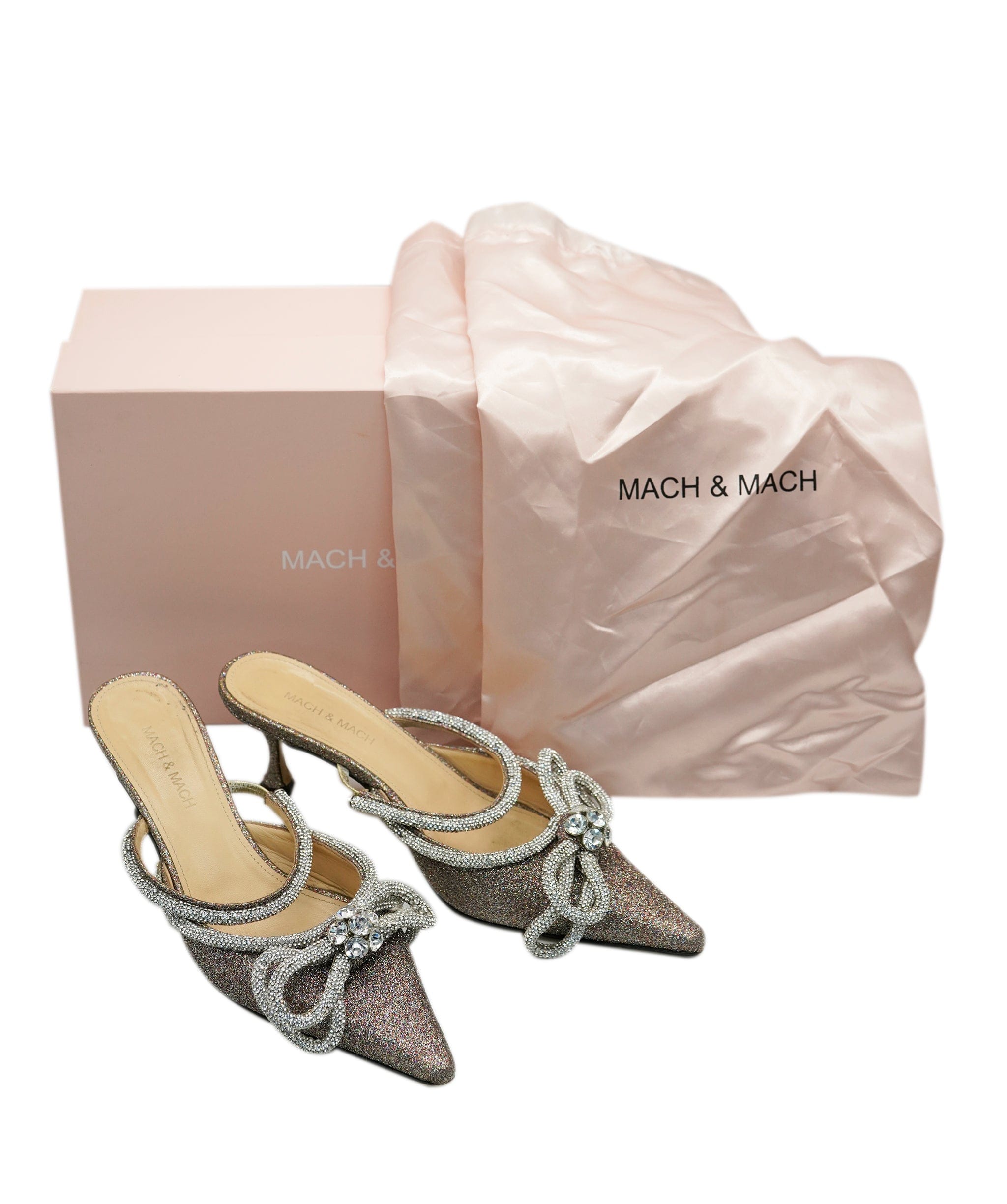 Mach & Mach Mach & Mach Multicolour Glitter Bow Mules EU 38 ALC1890