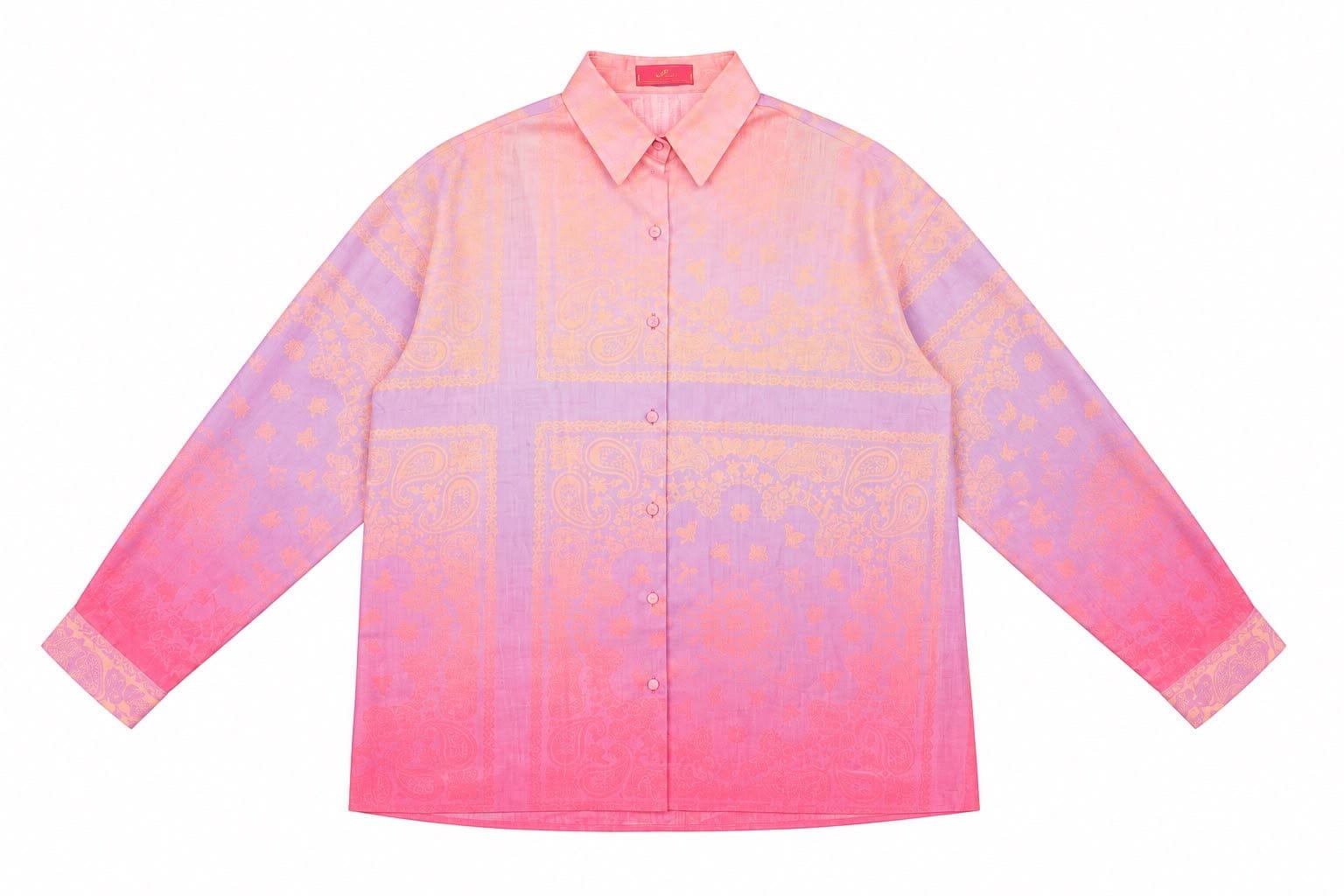 Maison Clad BIANCA SHIRT LINEN BANDANA DOVE PINK GRADIENT MCL12295