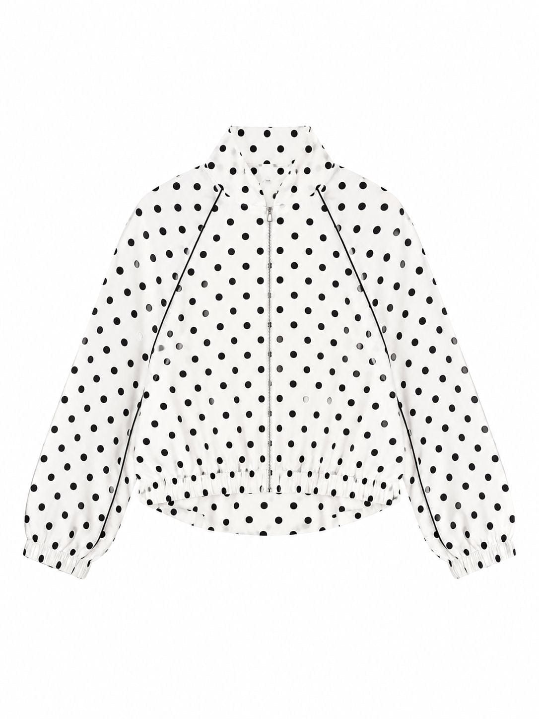 Maison Clad BOMBER CAPE POLKA DOTS BLACK WHITE MCL11531