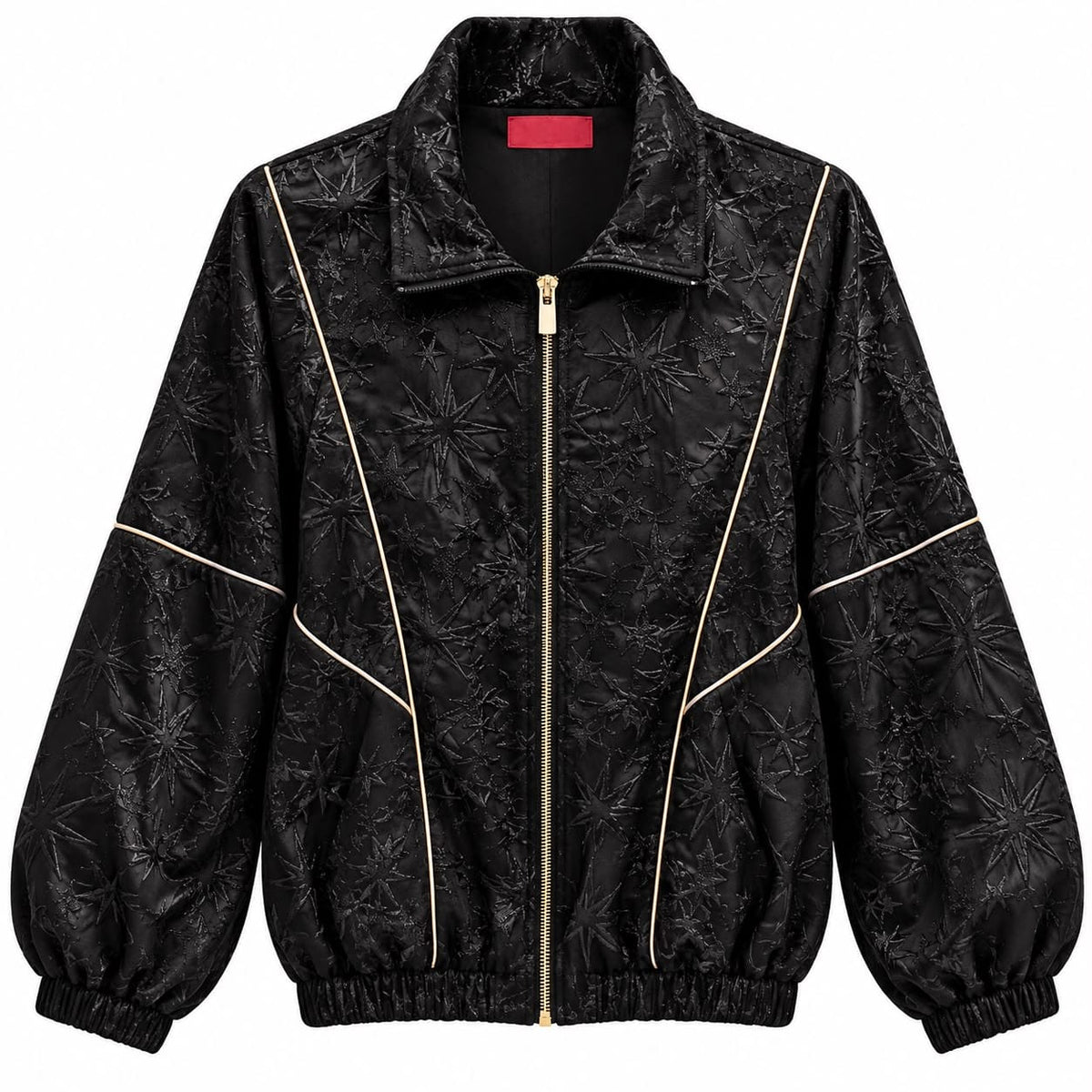Maison Clad BOMBER CHERIE BLACK TULLE STAR EMBROIDERY MCL13530