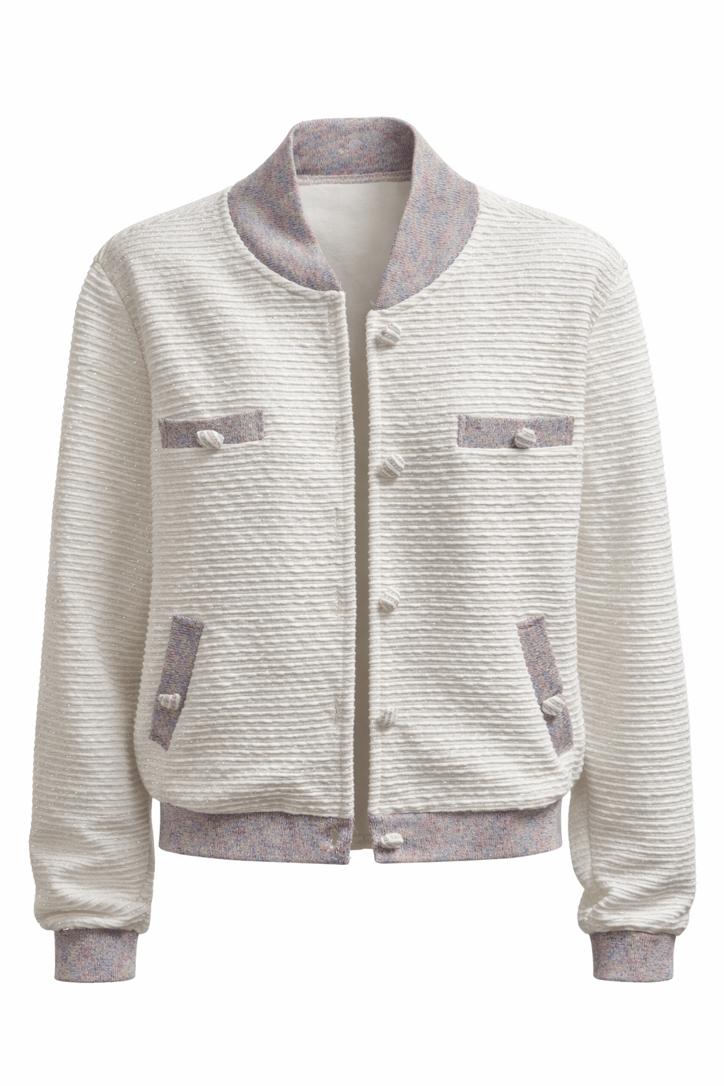Maison Clad BOMBER DAWSON TWEED WHITE