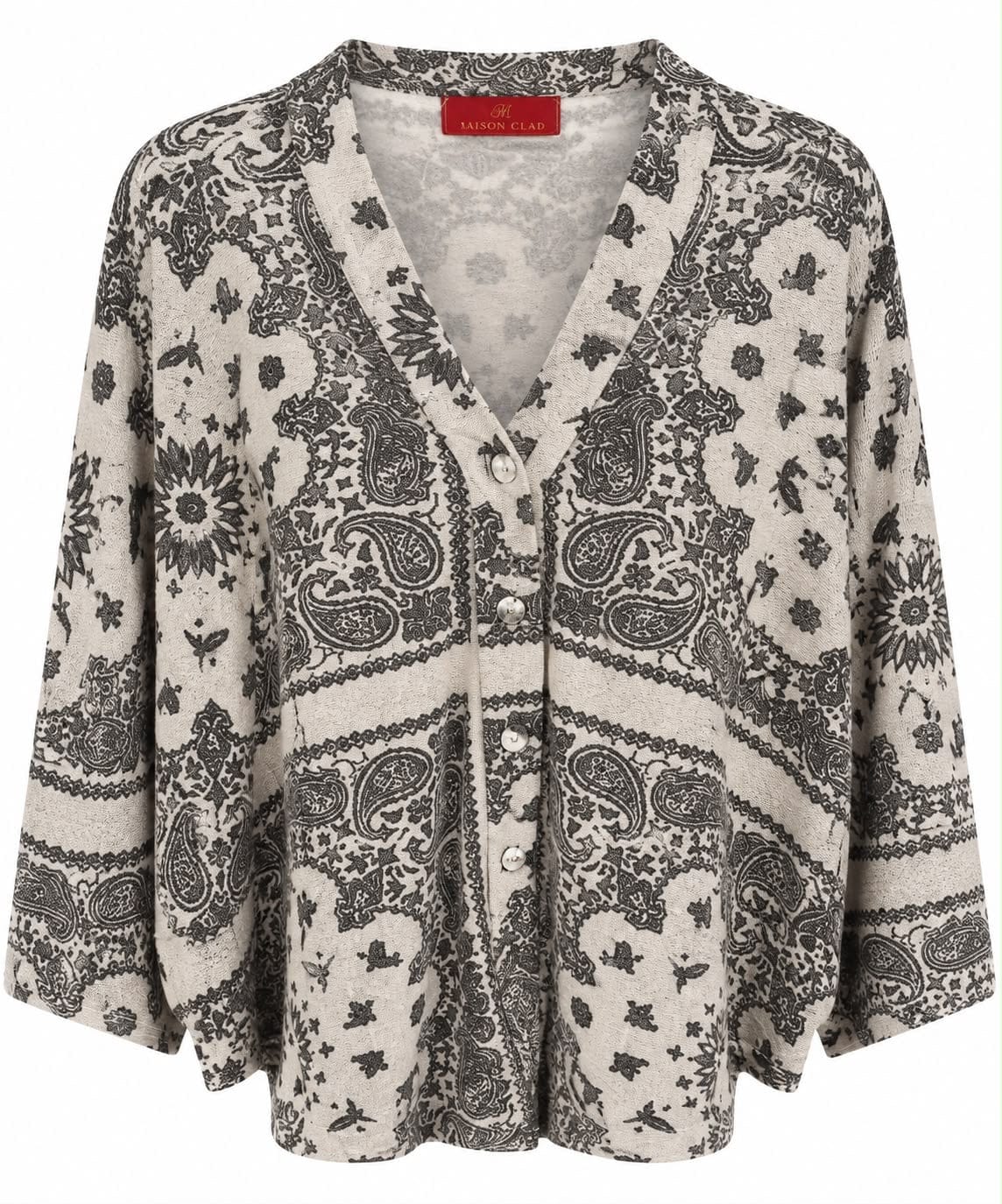 Maison Clad CARDIGAN KEVIN BANDANA SHIMMERY KNITWEAR  MCL13333