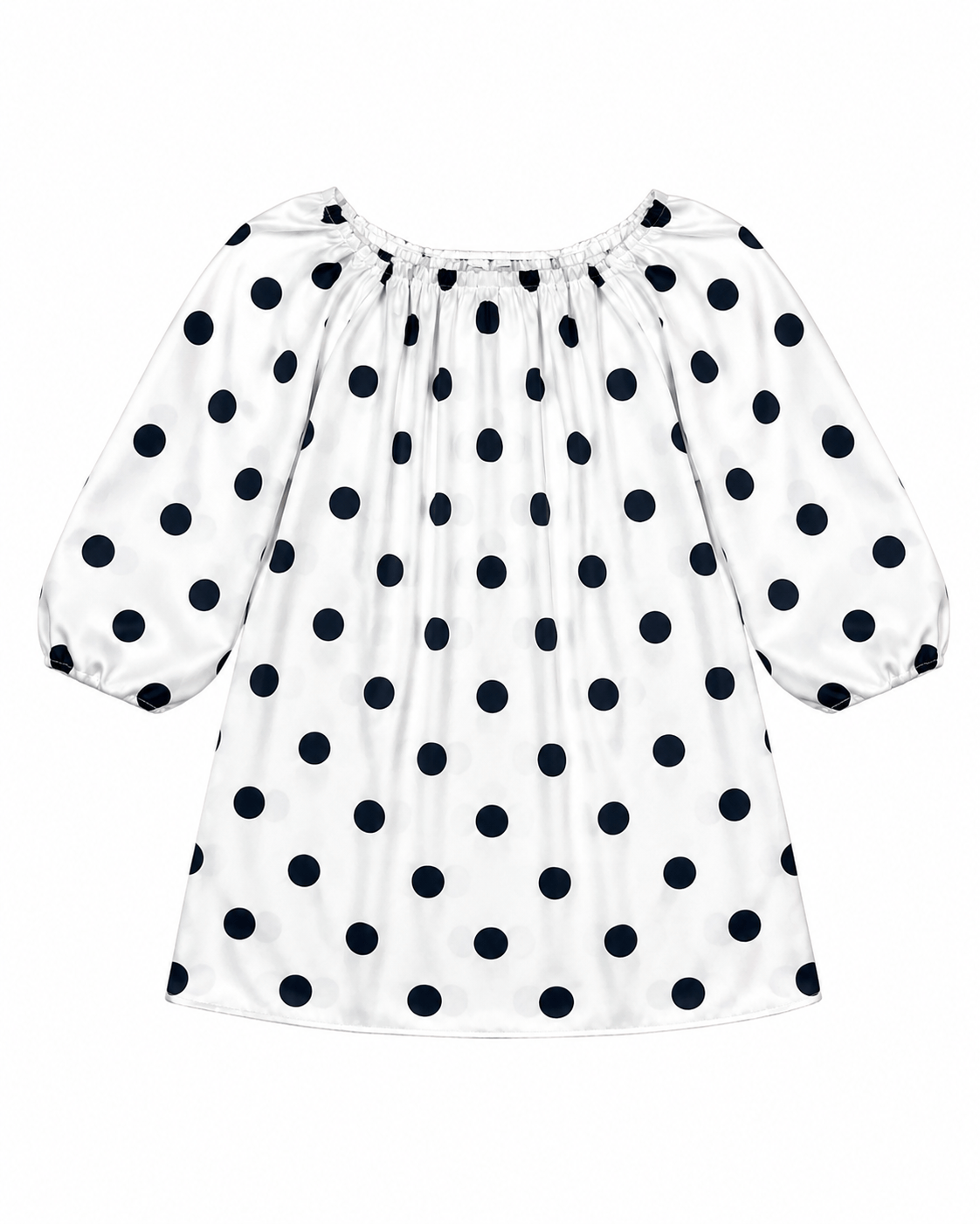 Maison Clad DRESS AUDREY POLKADOTS BLACK WHITE MCL11571