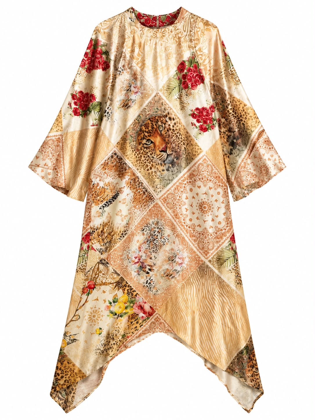 Maison Clad DRESS ESMY BANDANA LEO BEIGE MCL13135