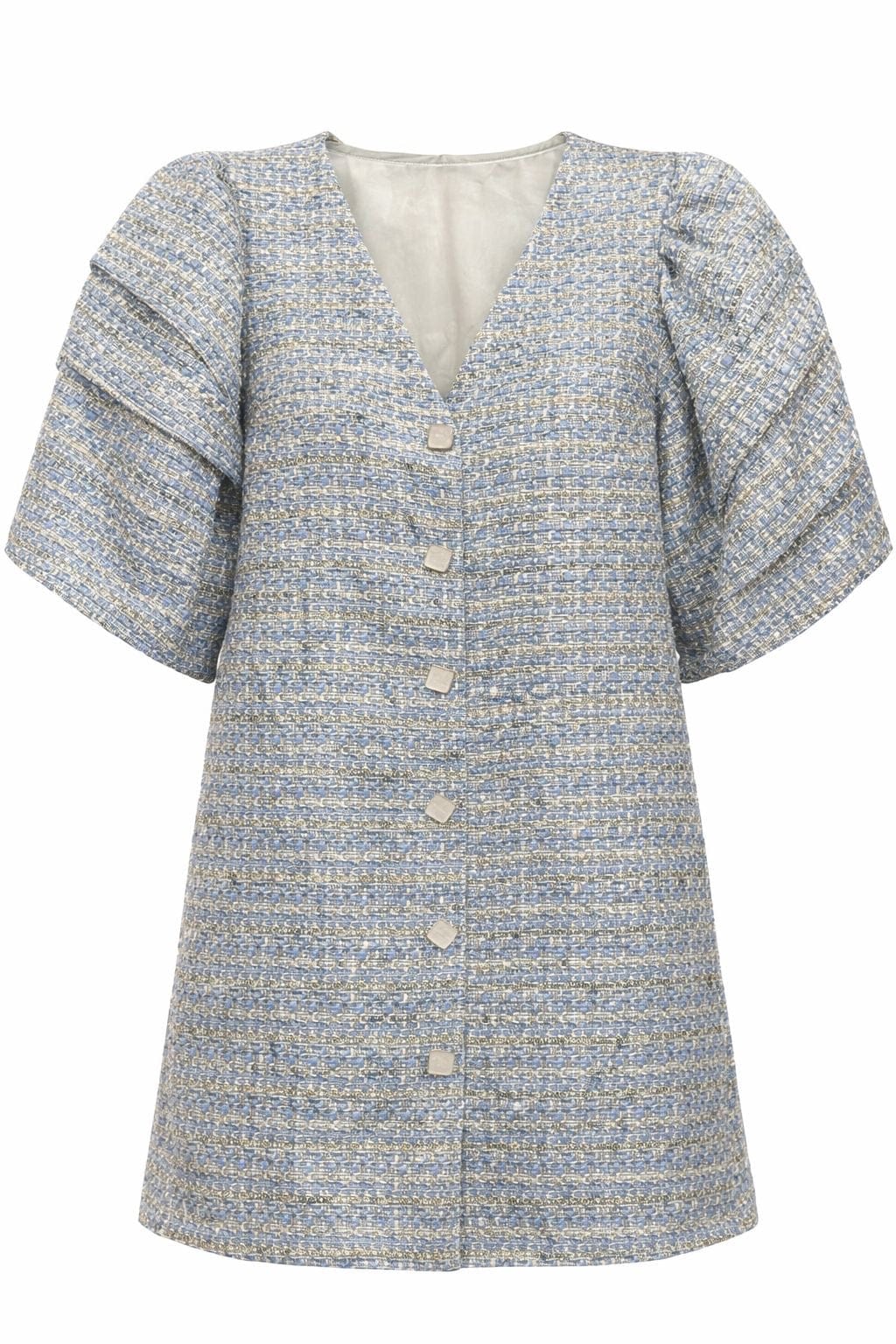 Maison Clad DRESS FAIRY TWEED BLUE MCL00874 ONE OF A KIND