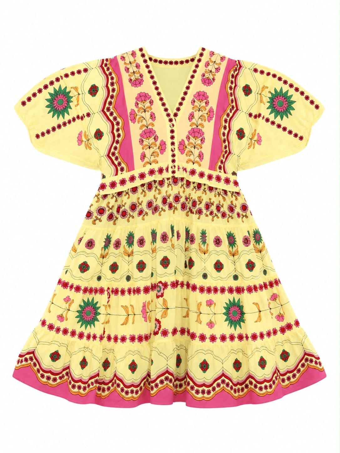 Maison Clad DRESS FLORAL YELLOW MCL12388