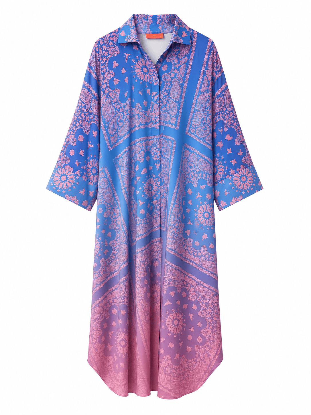 Maison Clad DRESS GUAVA BANDANA GRADIENT PURPLE PINK MCL12171
