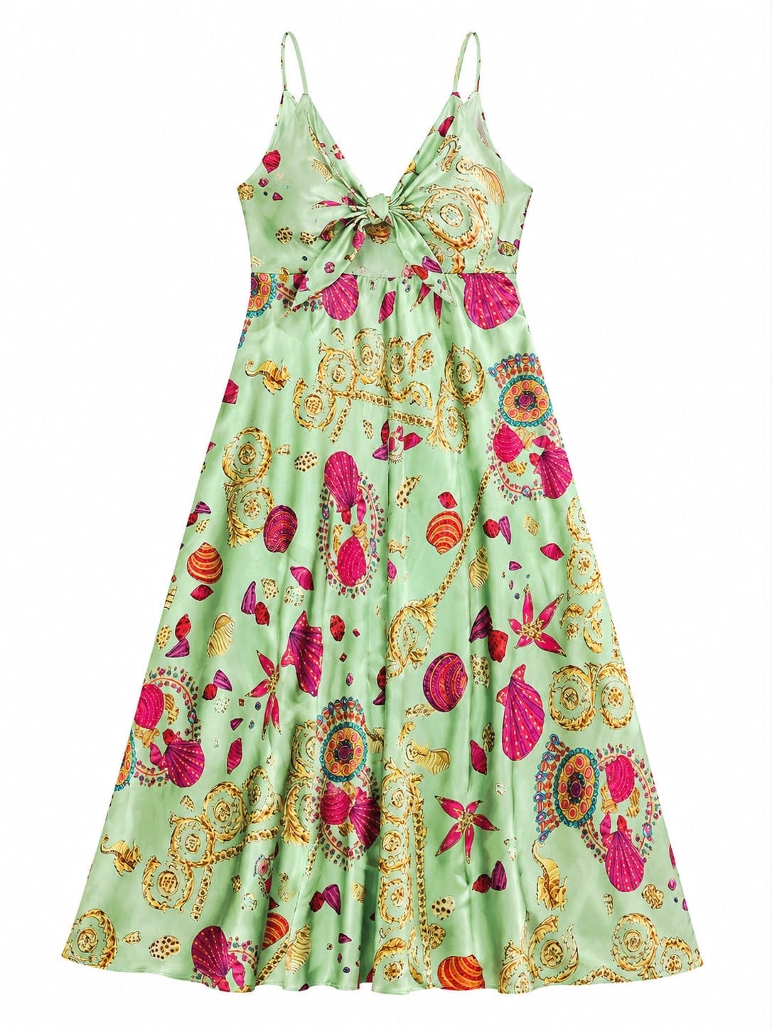 Maison Clad DRESS LISON PAMEGEE PRINT GREEN  MCL13033