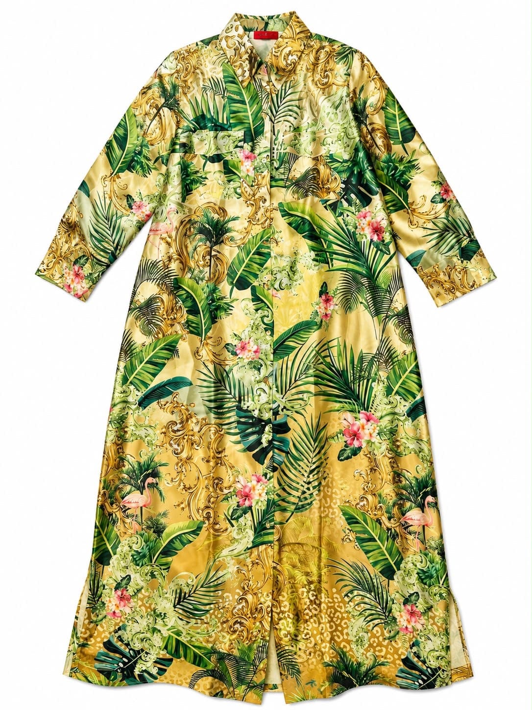 Maison Clad DRESS MORINNE JUNGLE BROWN GREEN MCL13147