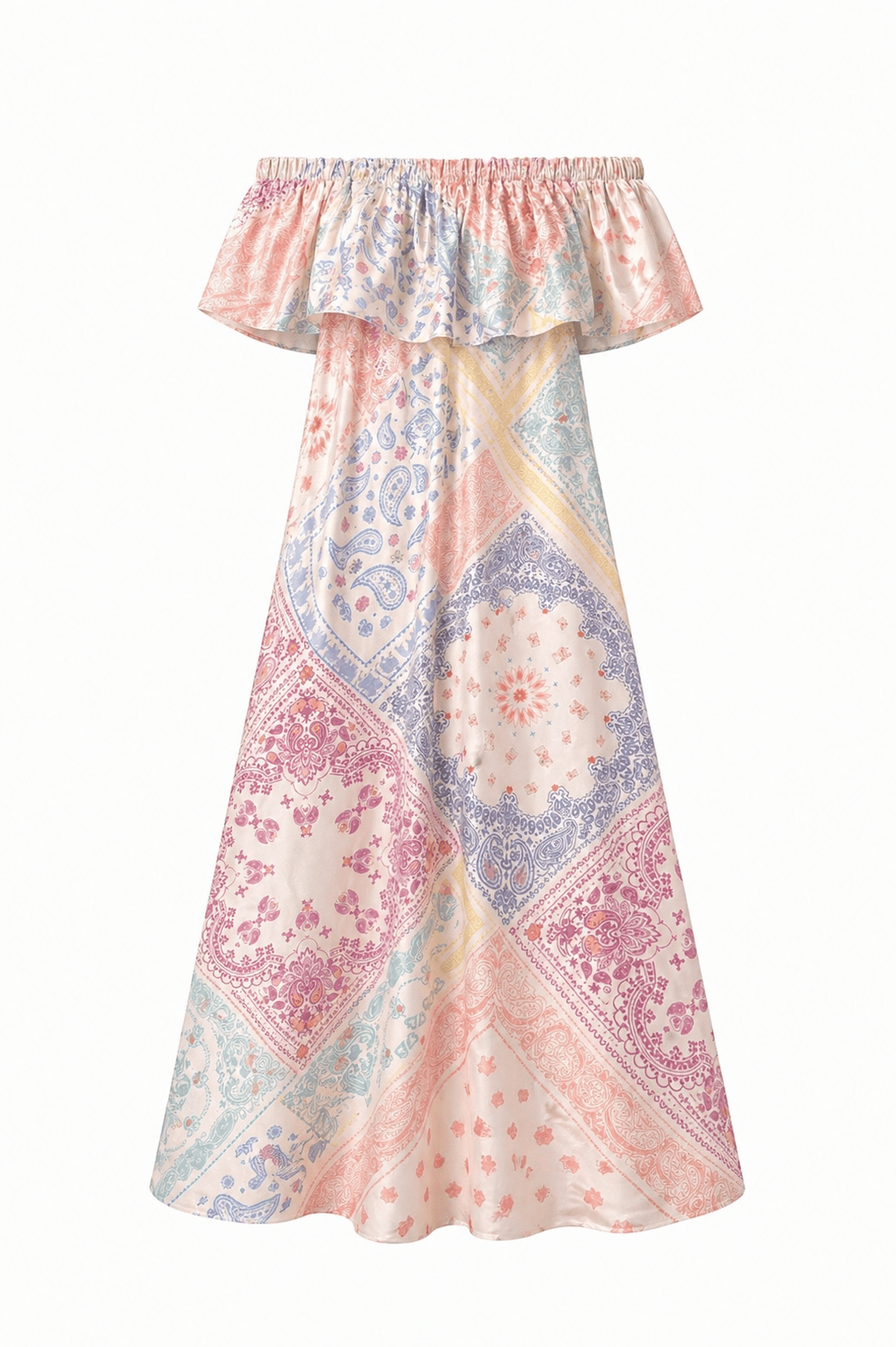 Maison Clad DRESS OCONNY BANDANA ELEPHANT LUCKY CAT OFF WHITE  MCL11198