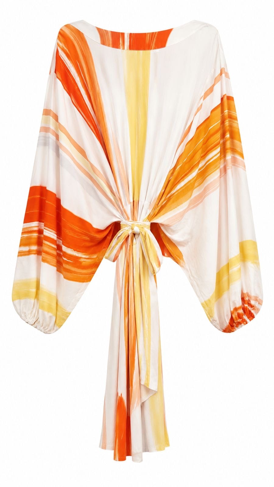 Maison Clad DRESS ORANGE STRIPES V  MCL11906