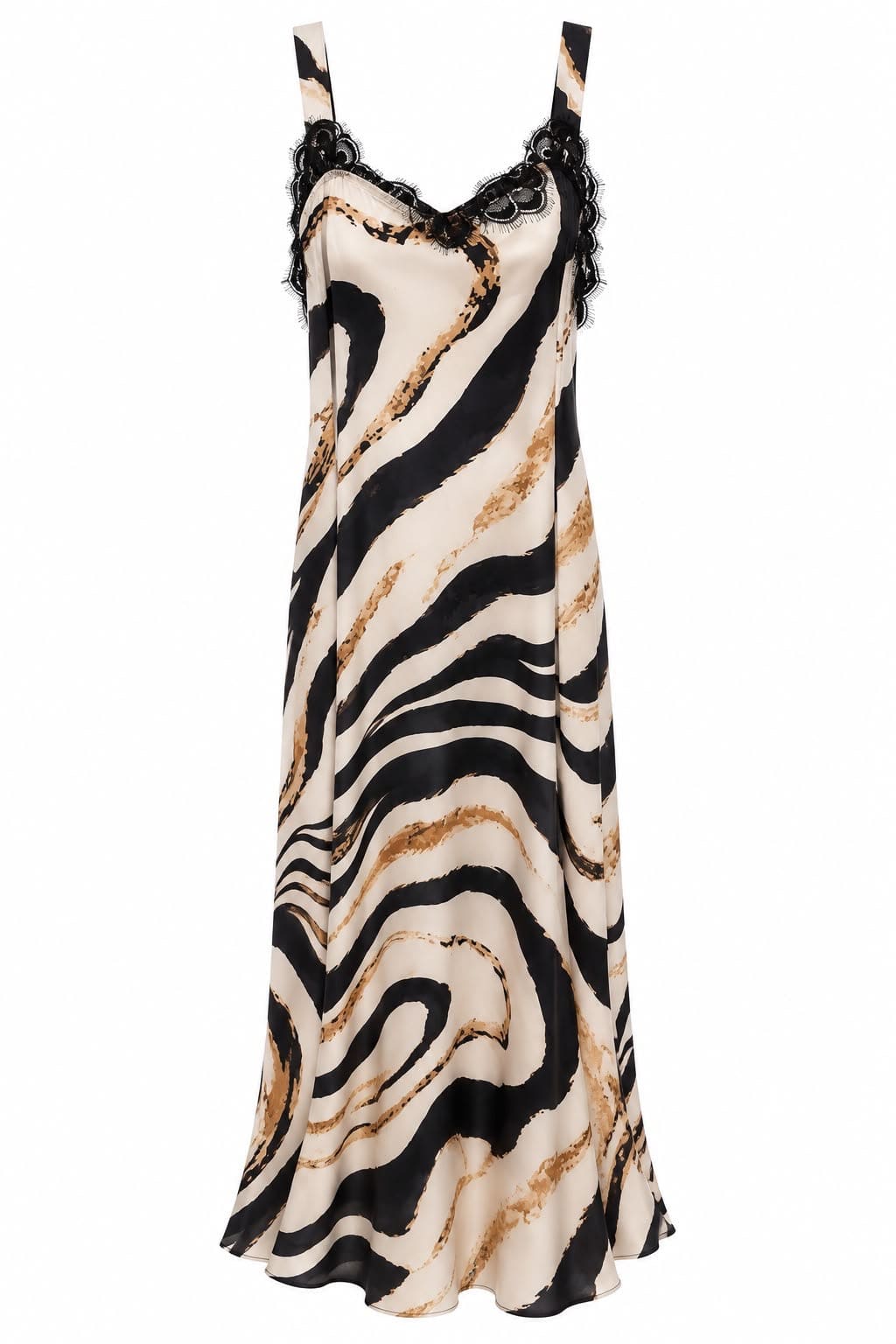 Maison Clad DRESS REINE TIGER BLACK GOLD  MCL13455