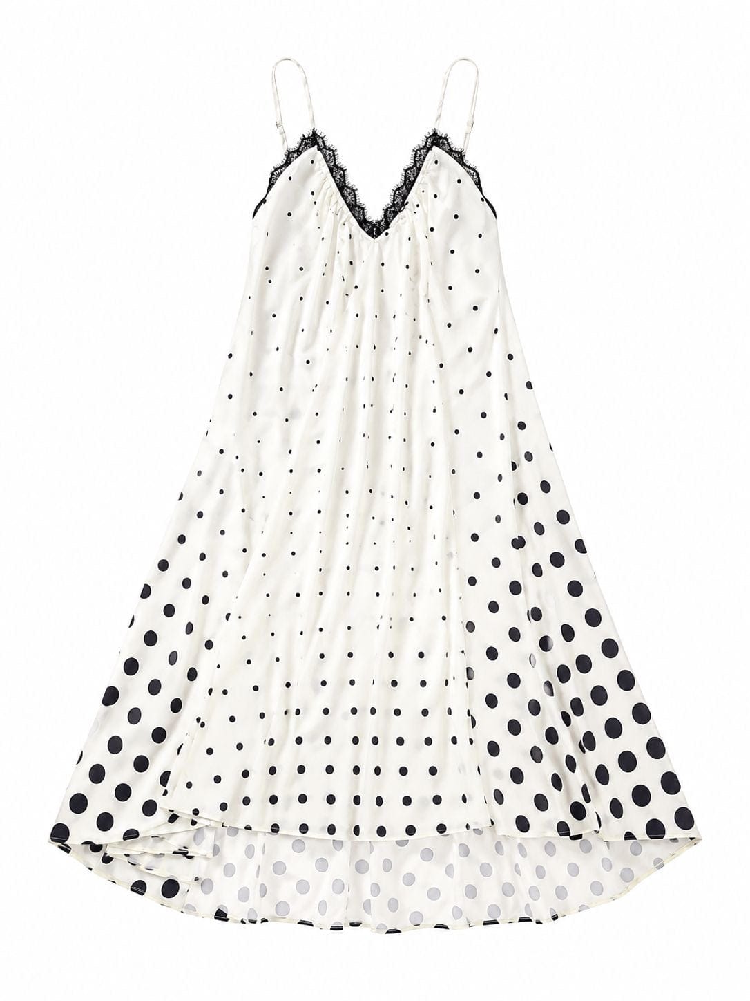 Maison Clad DRESS RHODES POLKADOTS WHITE AND BLACK LACE MCL11535