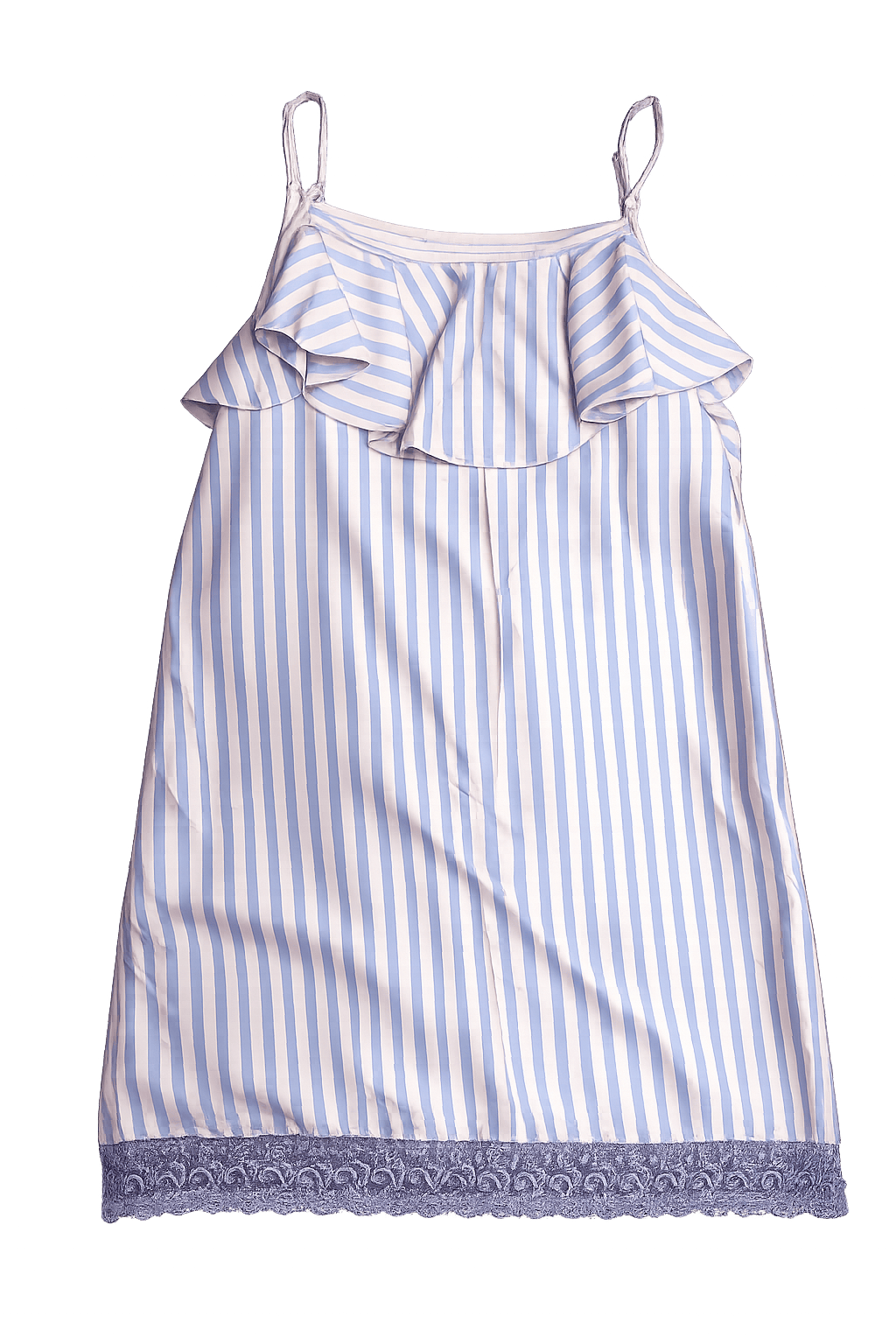 Maison Clad DRESS RUFFLES STRIPES PURPLE LACE MCL11132