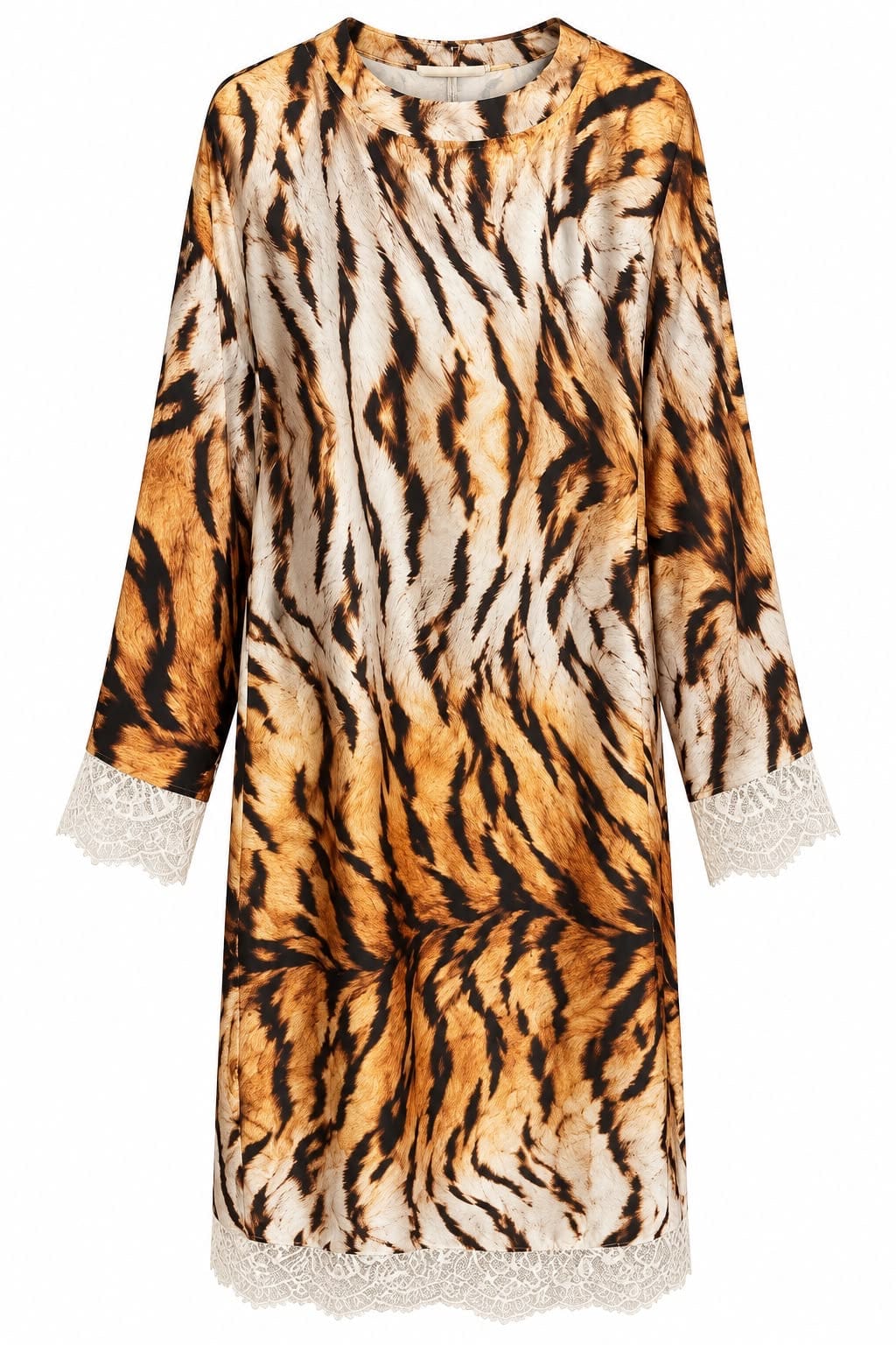 Maison Clad DRESS TEDDY BOLD TIGER OFF WHITE LACE  MCL13465