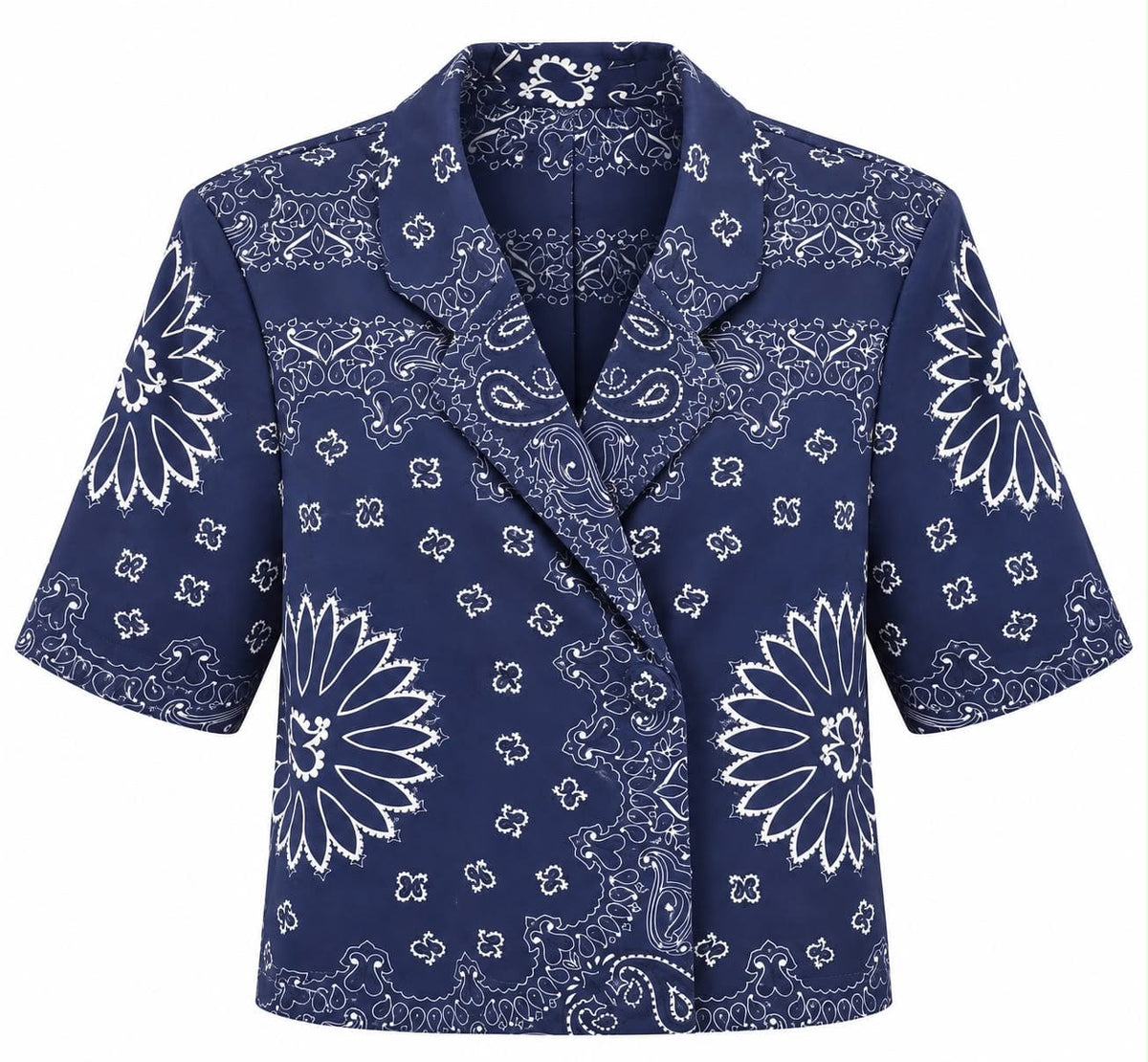 Maison Clad JACKET ALBERT SUEDE BANDANA BLUE MCL13525