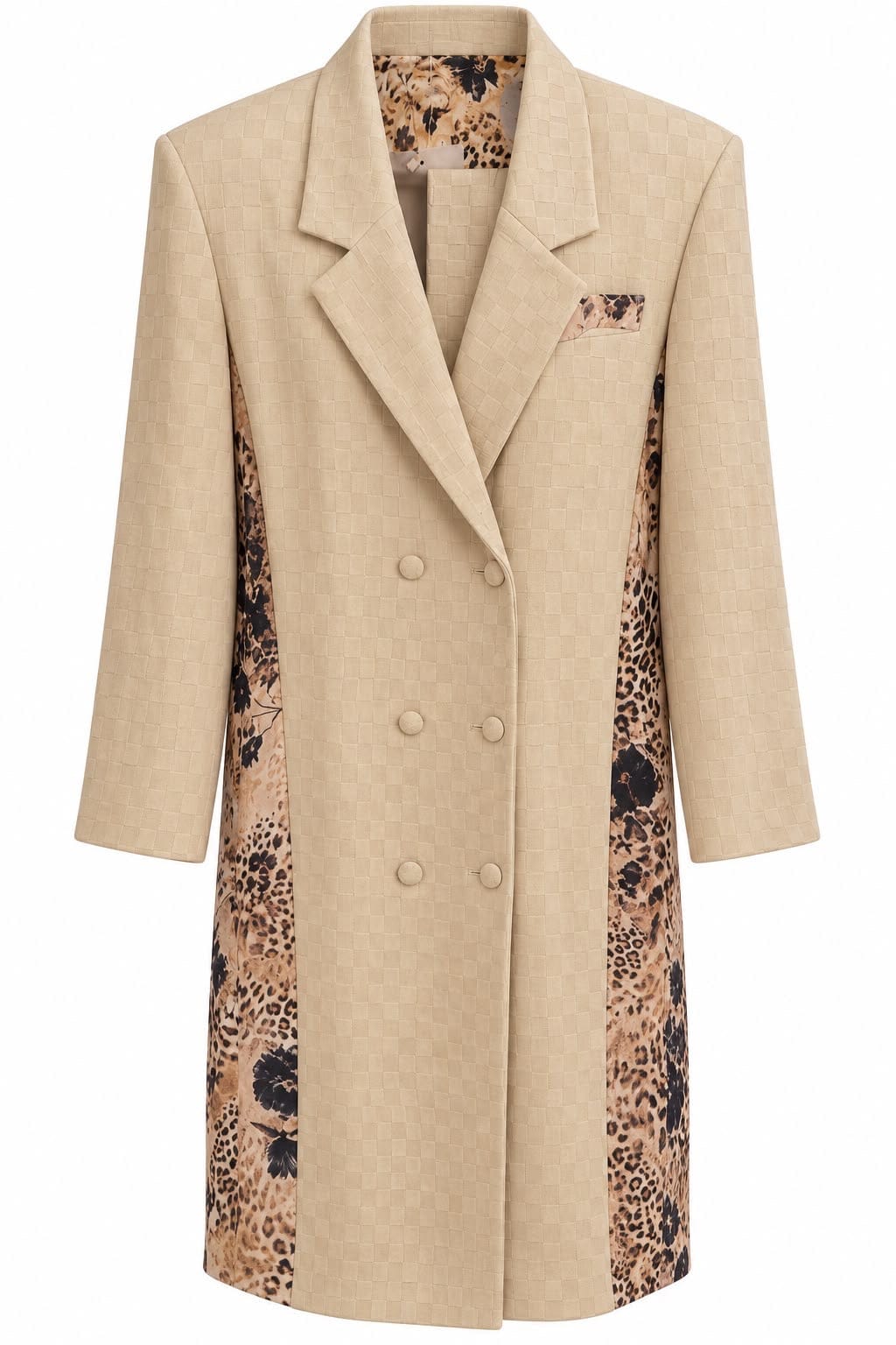 Maison Clad JACKET COAT JUKE KNIT BEIGE LEO ROSES   MCL13461