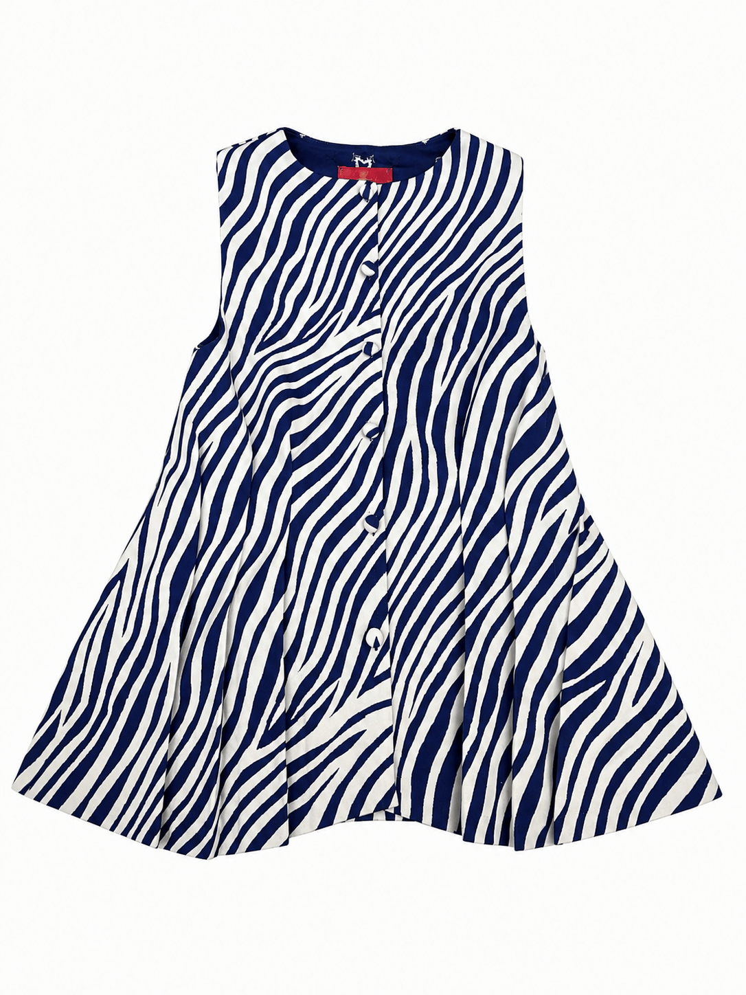 Maison Clad JACKET COLLINS ZEBRA CREPE BANDANA BLUE MCL13122